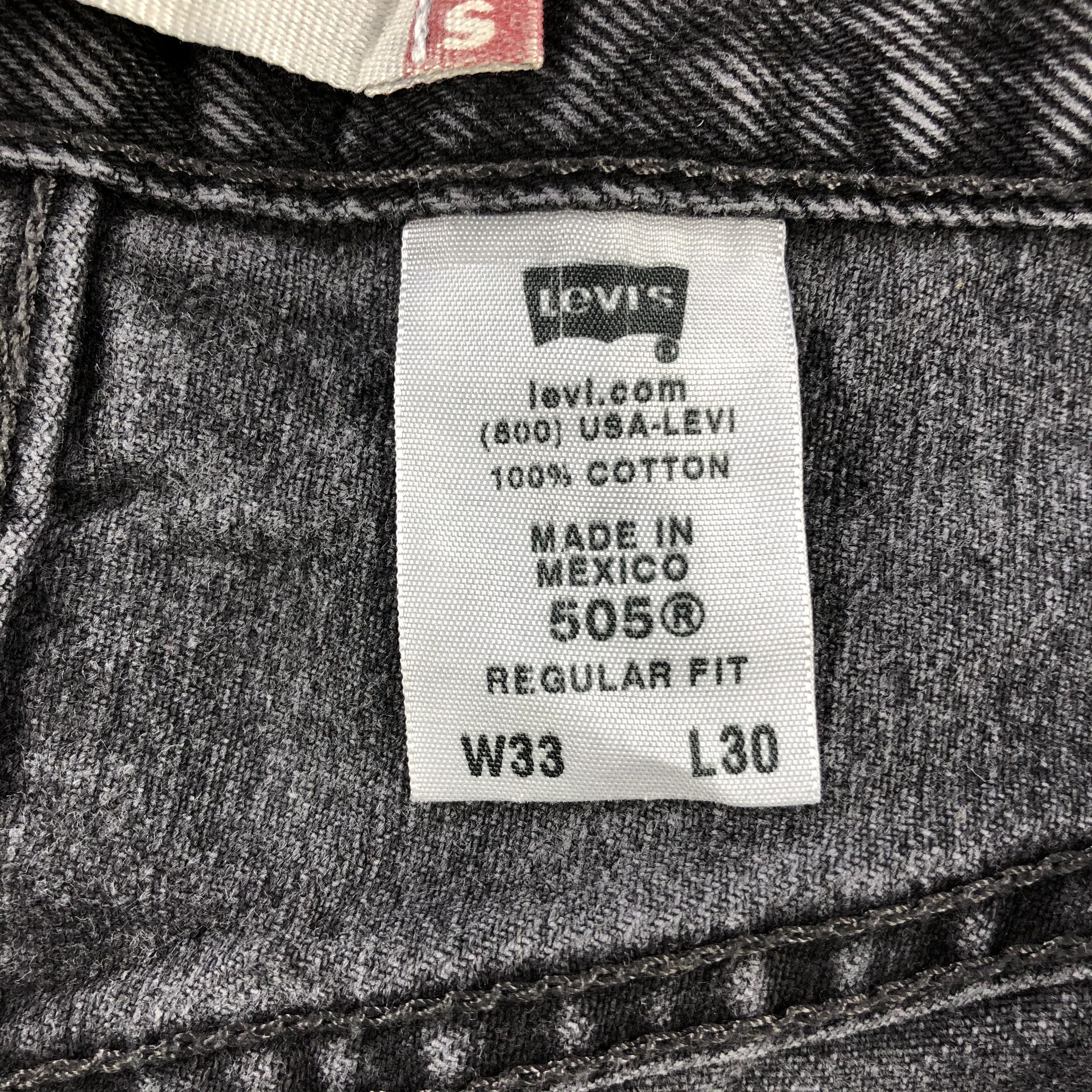 Levi's Vintage Levi's 505 Jeans Faded Black Denim KJ1054 Size US 32 / EU 48 - 13 Thumbnail