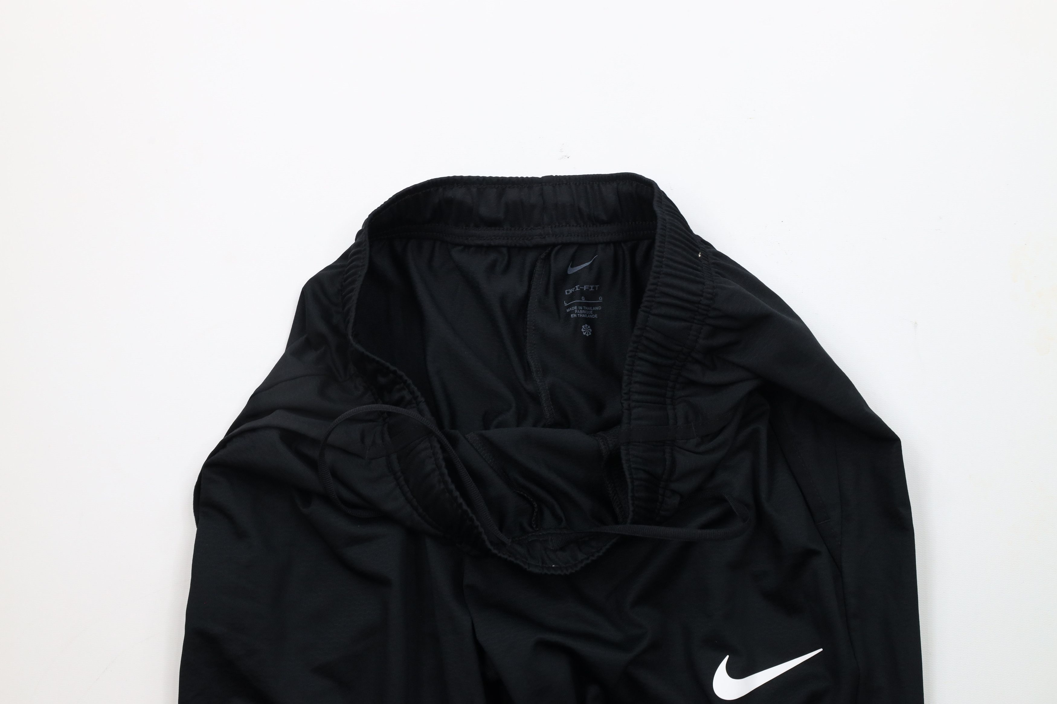 Nike × Vintage Vintage Nike Mini Swoosh Wide Leg Pants Black Polyester Size US 36 / EU 52 - 6 Thumbnail