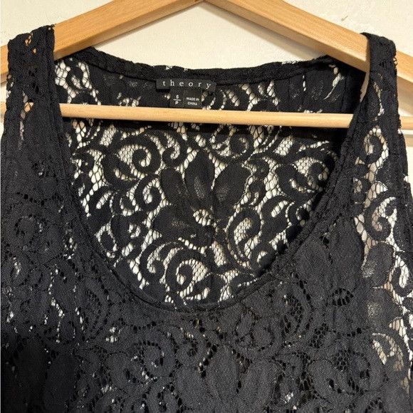 Theory Theory Black Lace Tank Top Women’s Size S Size S / US 4 / IT 40 - 4 Thumbnail