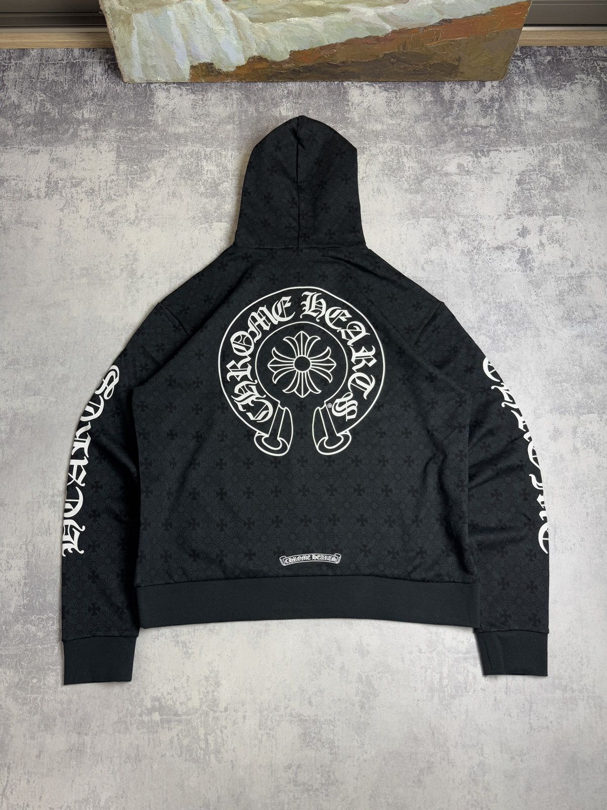 Chrome Hearts Chrome Hearts Monogram Vertical Big Logo Luxury Hoodie ...
