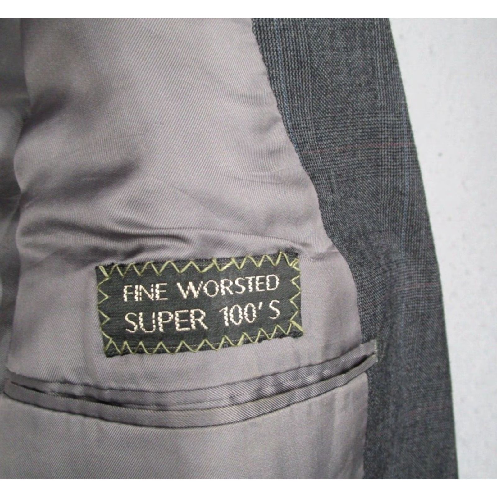 Ermenegildo Zegna Ermenegildo Zegna Men's Gray Check Wool Blazer 40 Regular Classic Fit Italy Size 40R - 5 Thumbnail