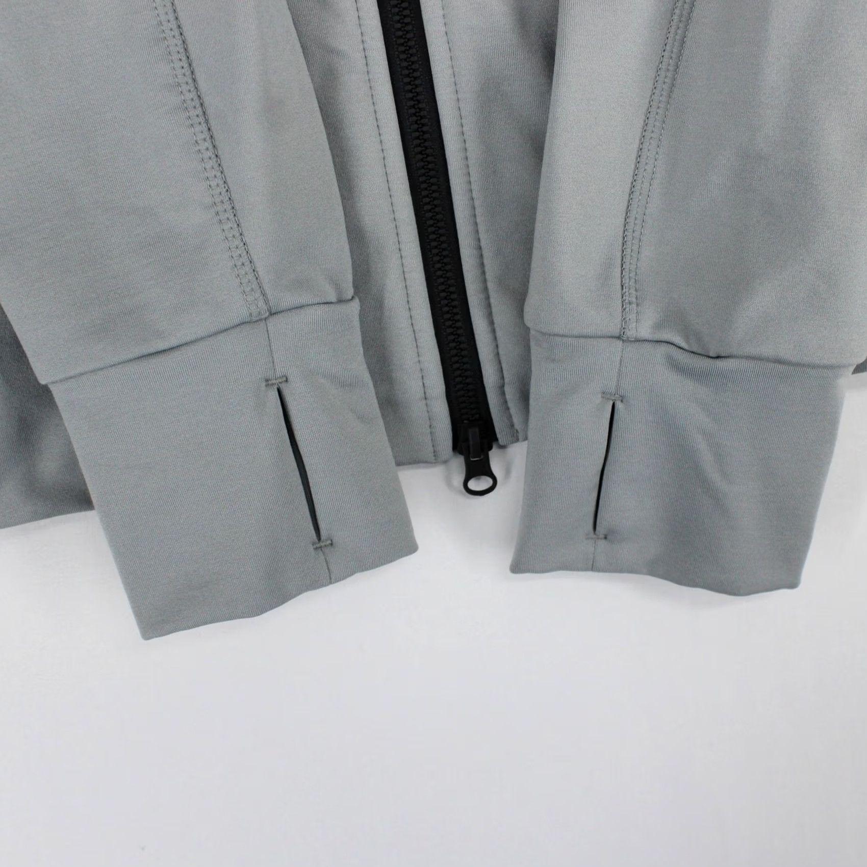 Vintage UNRL Transition Jacket Womens M Gray Full Zip Thumbholes Fleece Lined LOGO* Size M / US 6-8 / IT 42-44 - 7 Thumbnail