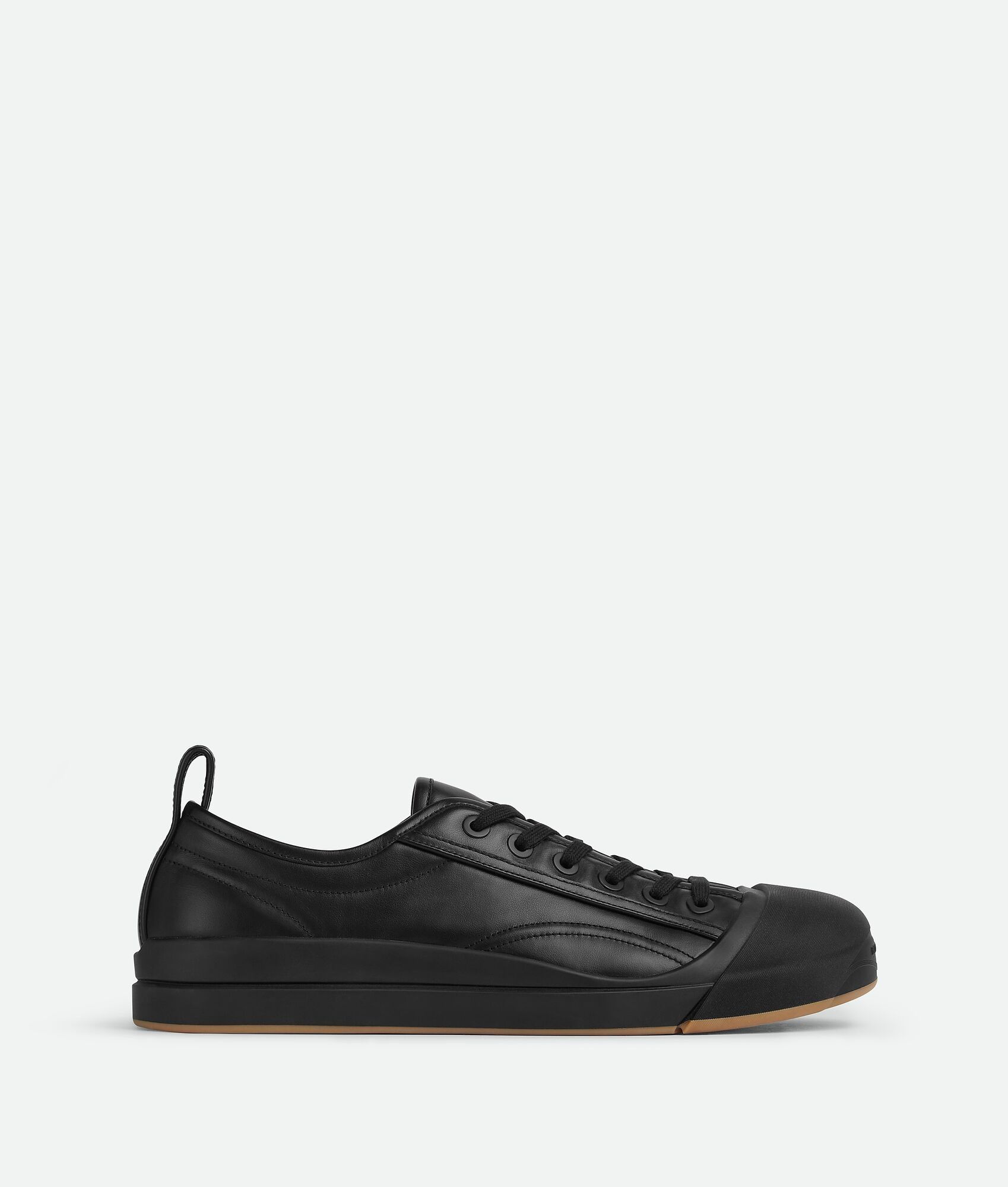 Bottega Veneta o1bcso1str0725 Vulcan Leather Sneakers in Black Size US 8 / EU 41 - 1 Thumbnail