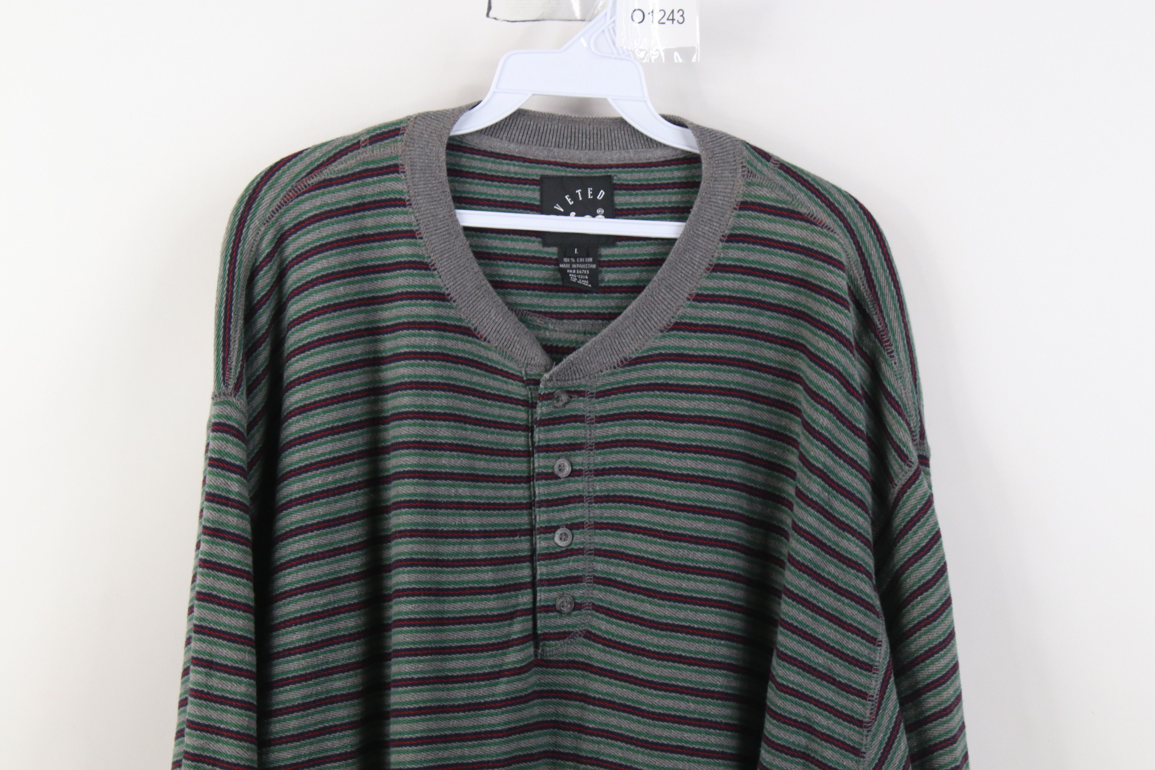 Lee Vintage 90s Lee Thermal Knit Long Sleeve Henley T-Shirt Size US L / EU 52-54 / 3 - 2 Thumbnail