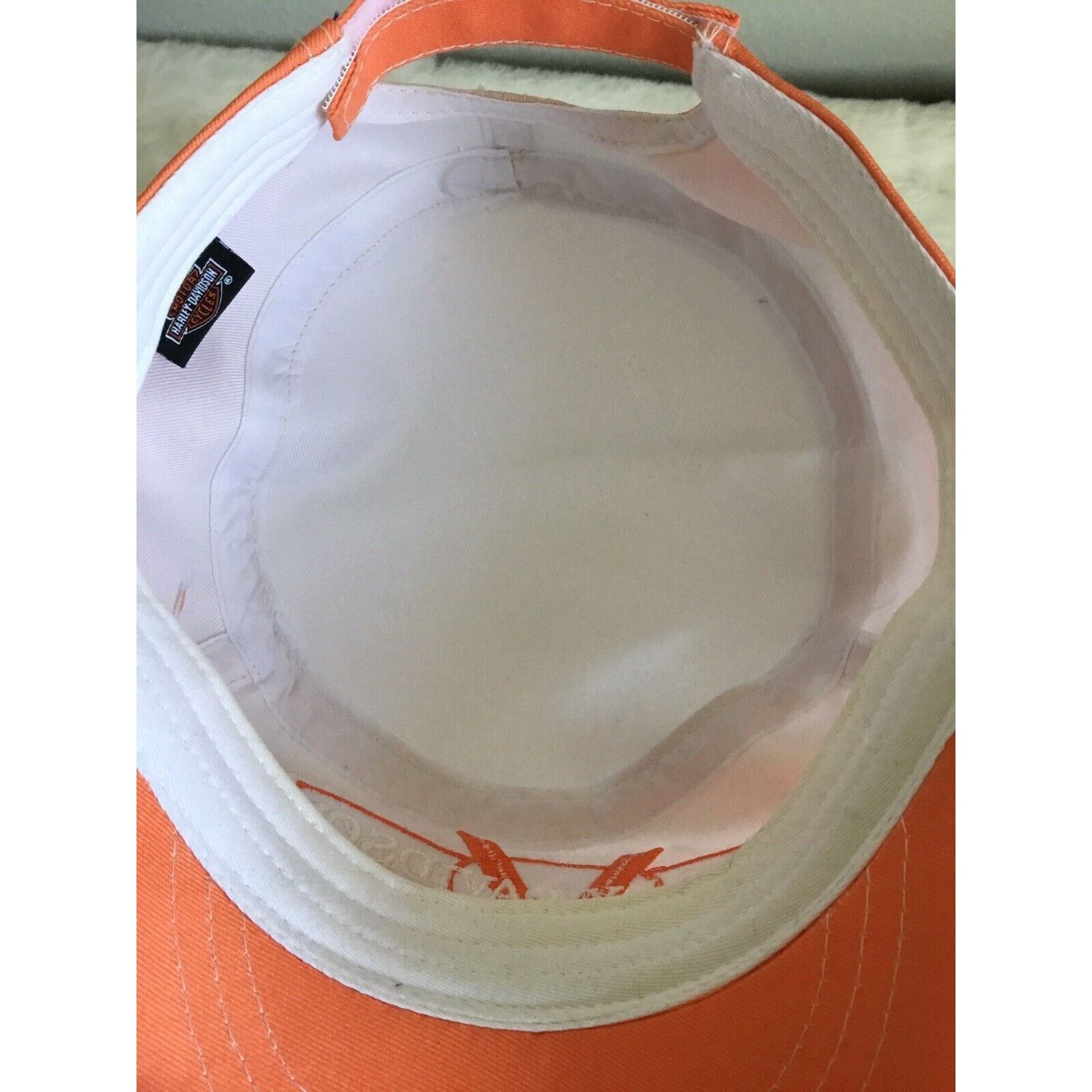 Harley Davidson Harley Davidson Women’s Hat White Orange Biker Cap NWOT Size ONE SIZE - 5 Thumbnail