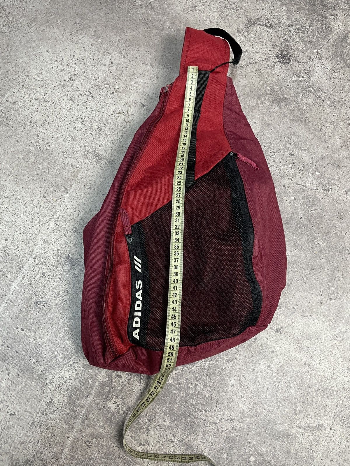 Vintage Vintage Y2K Adidas Y-3 Style Burgandy Dark Grey Sling Bag Size ONE SIZE - 18 Thumbnail
