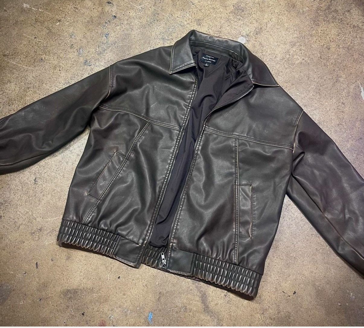 Other Dark Brown Leather Jacket Size US L / EU 52-54 / 3 - 2 Thumbnail