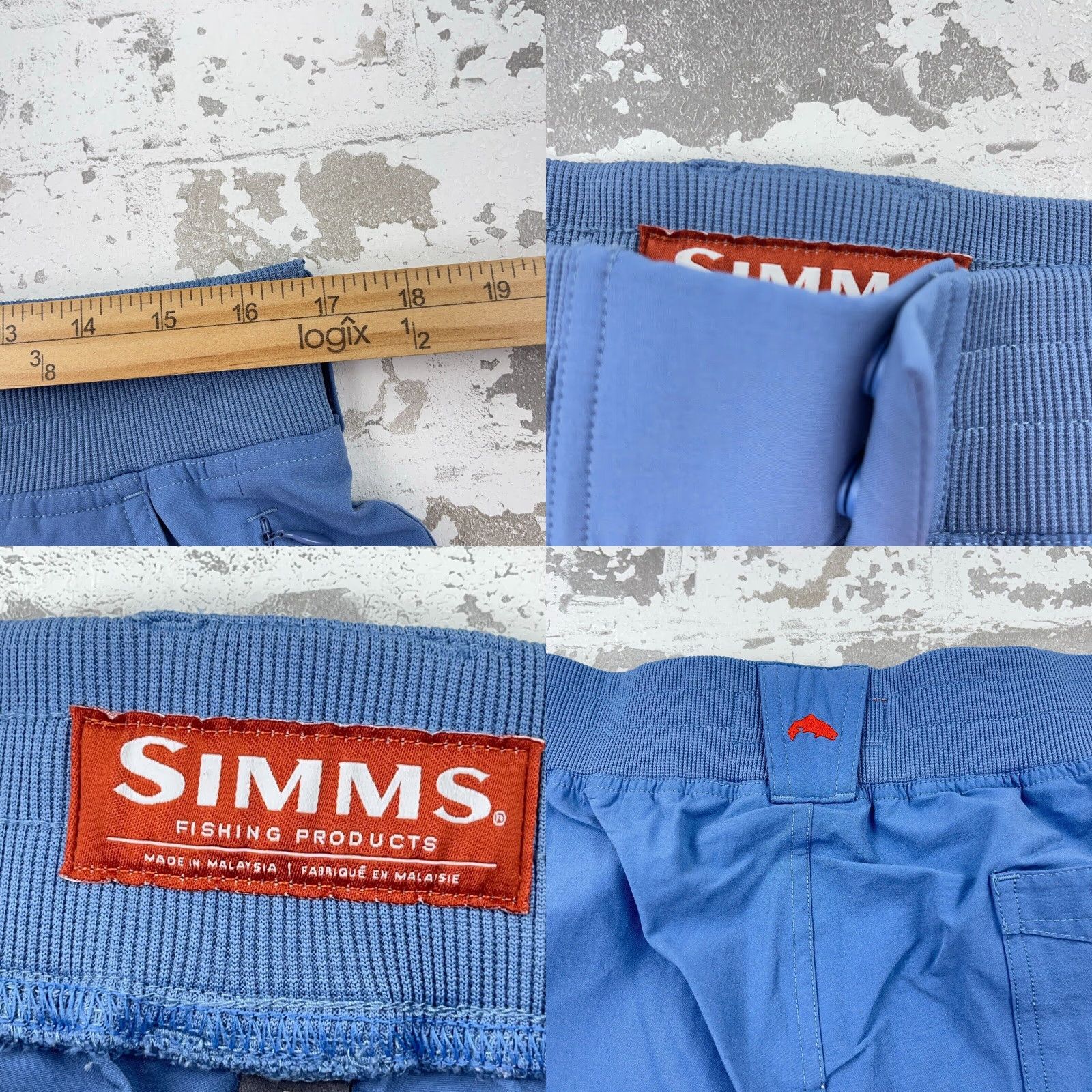 Vintage Simms Shorts Men L 34 Blue Performance Fishing Chino Pocket 5-Pocket Inseam 10 in Regular Size US 33 - 8 Thumbnail