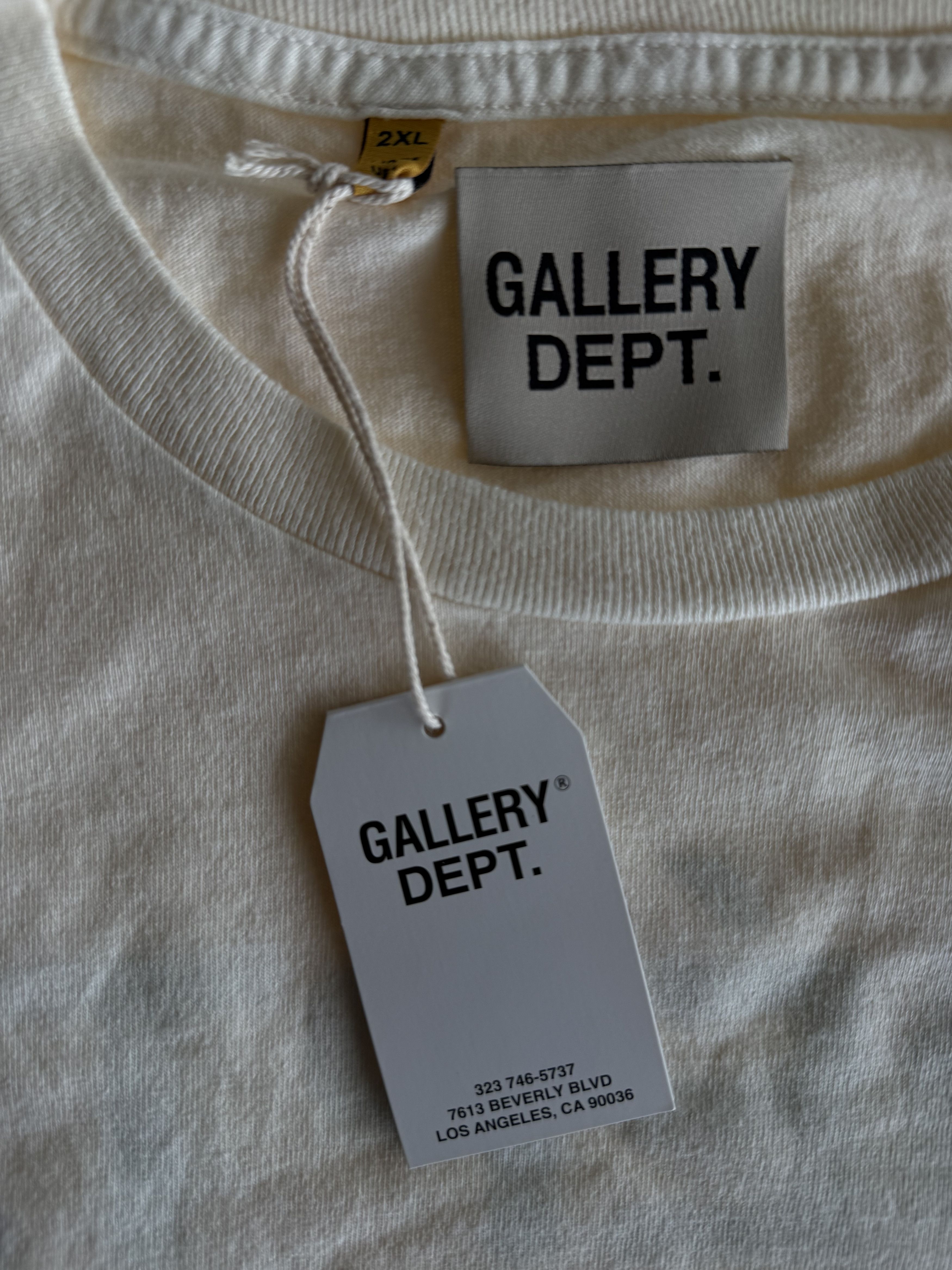 Gallery Dept. Gallery Dept Cream & Blue French Logo Longsleeve T-Shirt Size US XXL / EU 58 / 5 - 3 Thumbnail