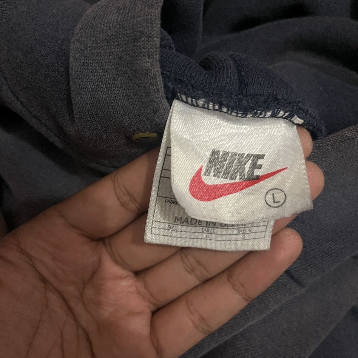 Nike × Vintage 🔥RARE🔥 VINTAGE SUNFADED NIKE CENTER SWOOSH HOODIES💫 Size US L / EU 52-54 / 3 - 7 Thumbnail