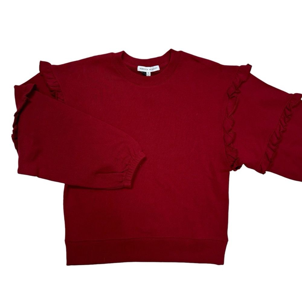 Rebecca Minkoff NWT New Rebecca Minkoff Evelyn Cotton Red Sweatshirt Size X Size XS / US 0-2 / IT 36-38 - 5 Thumbnail