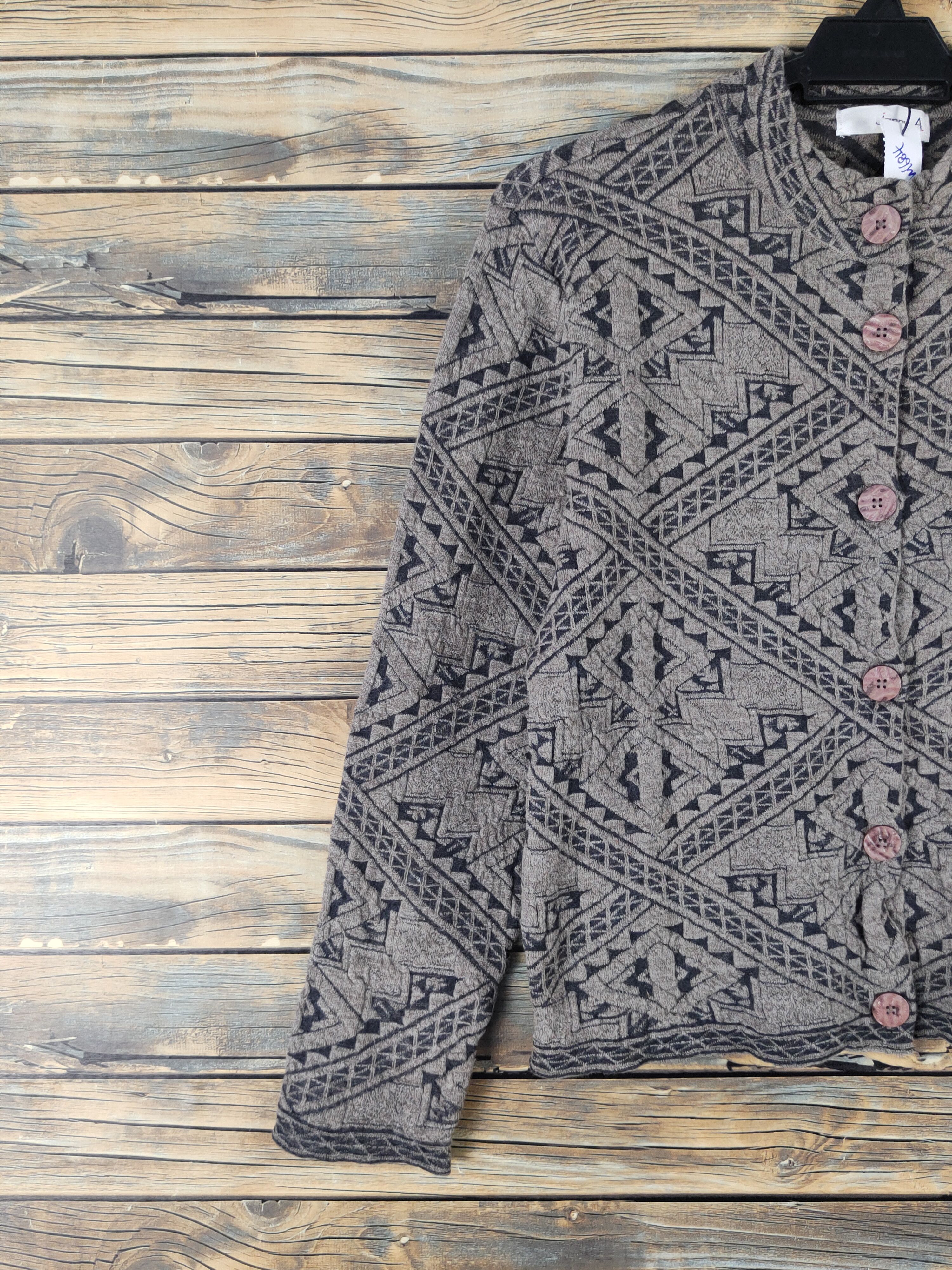 Janny A. Brown Knitwear Cardigan Crop Tops #W1684