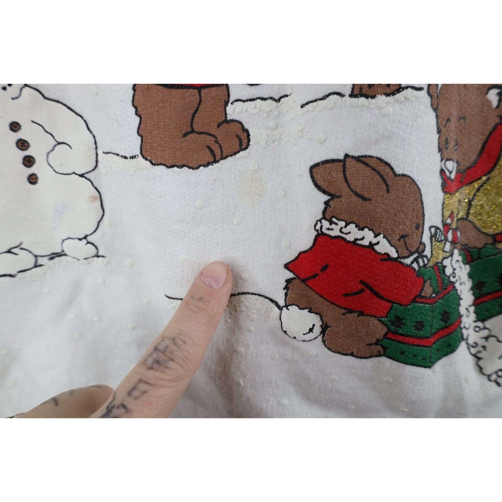 Vintage Vintage 90s Christmas Town All Over Print Sweatshirt Size L / US 10 / IT 46 - 10 Thumbnail