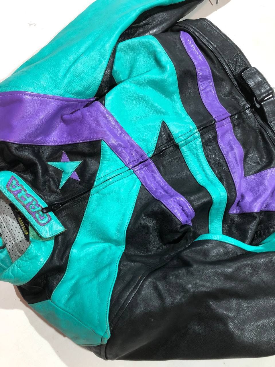 Other Cara Sugo Leather Moto Racing Jacket Vintage Size US M / EU 48-50 / 2 - 7 Thumbnail