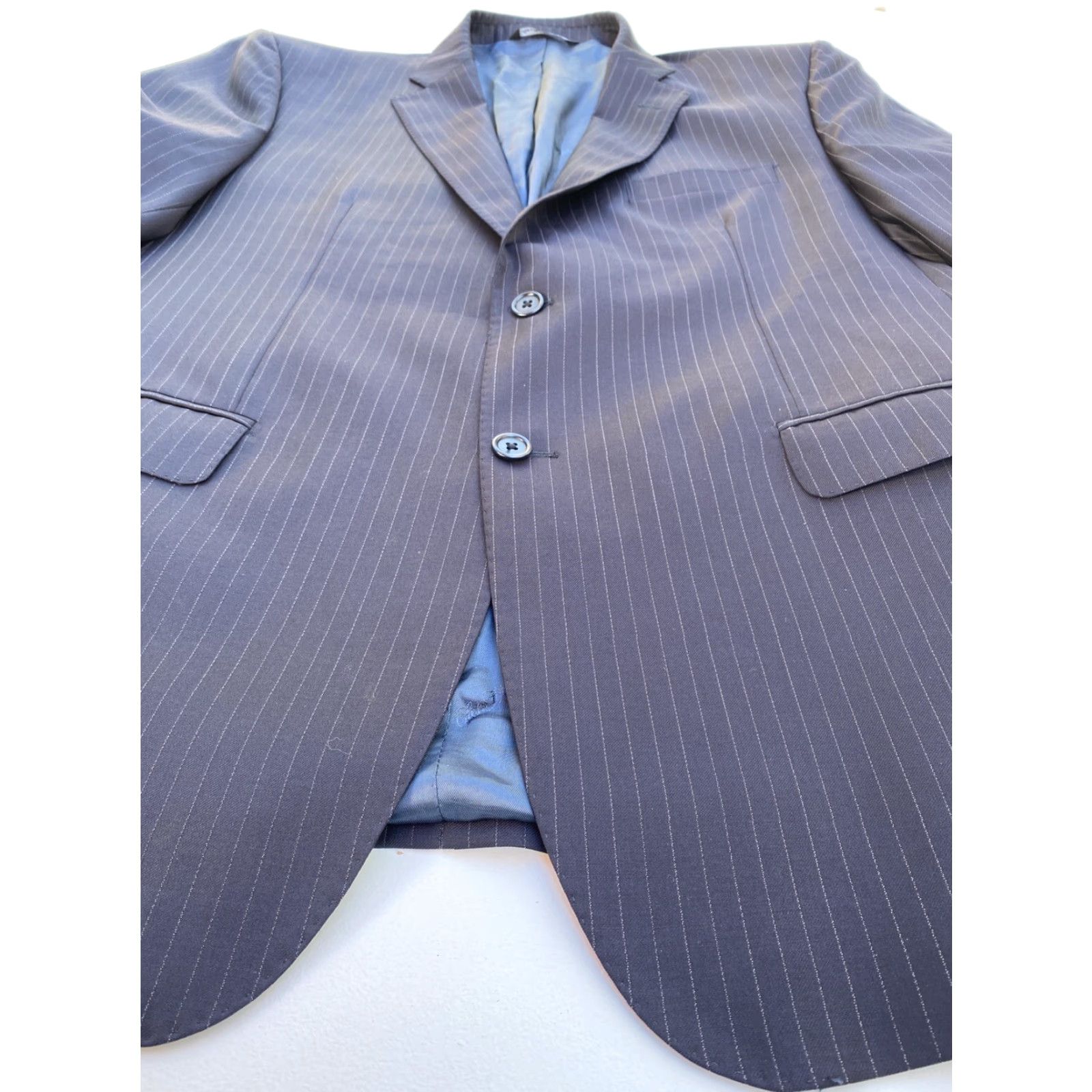 Ermenegildo Zegna Ermenegildo Zegna Sport Coat Jacket Wool Navy Striped Italy 44R Men’s Jacket Coat Professional Vintage Saks Fifth Avenue Size US S / EU 44-46 / 1 - 4 Thumbnail
