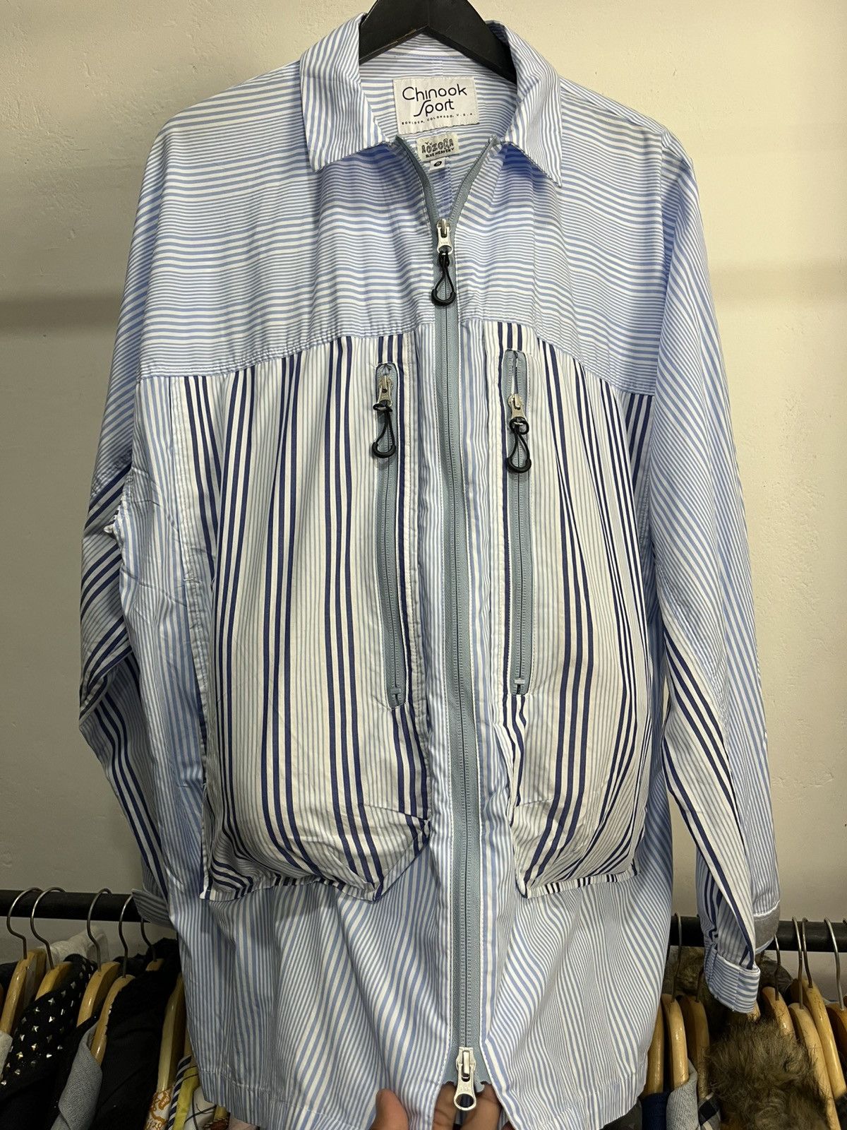Japanese Brand Aozora blue heaven Big Pocket junya Watanabe Style overshirt Size US XL / EU 56 / 4 - 3 Thumbnail