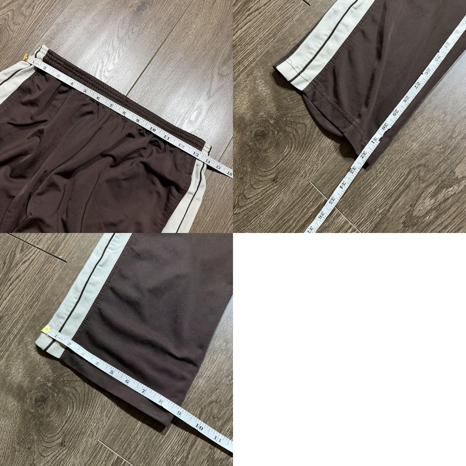 Puma VINTAGE Puma Track Pants Mens M Brown Side Stripe Relaxed Athletic Fit Size US 31 - 8 Thumbnail
