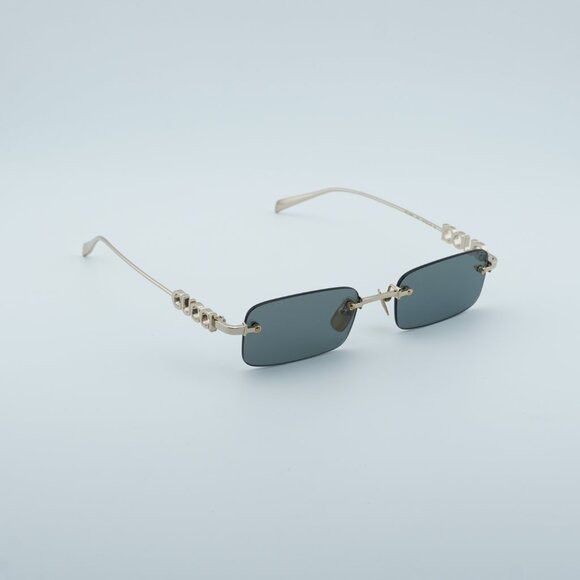 Gucci Gucci GG1808S 003 Sunglasses Gold Rectangle Frame, Grey Size ONE SIZE - 7 Thumbnail