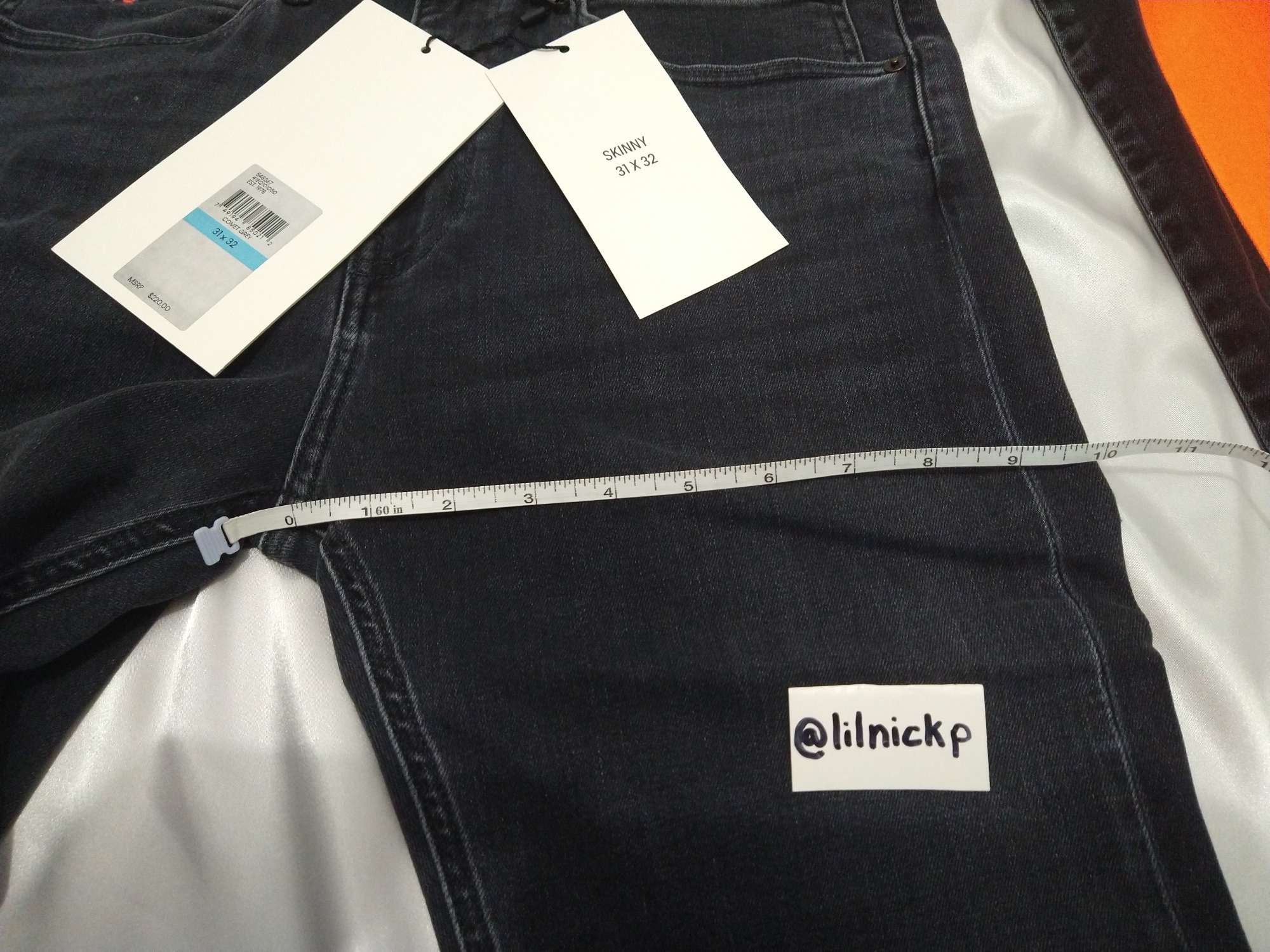 Calvin Klein 205W39NYC EST. 1978 Skinny Leg Comet Grey Jeans Size US 31 - 9 Thumbnail