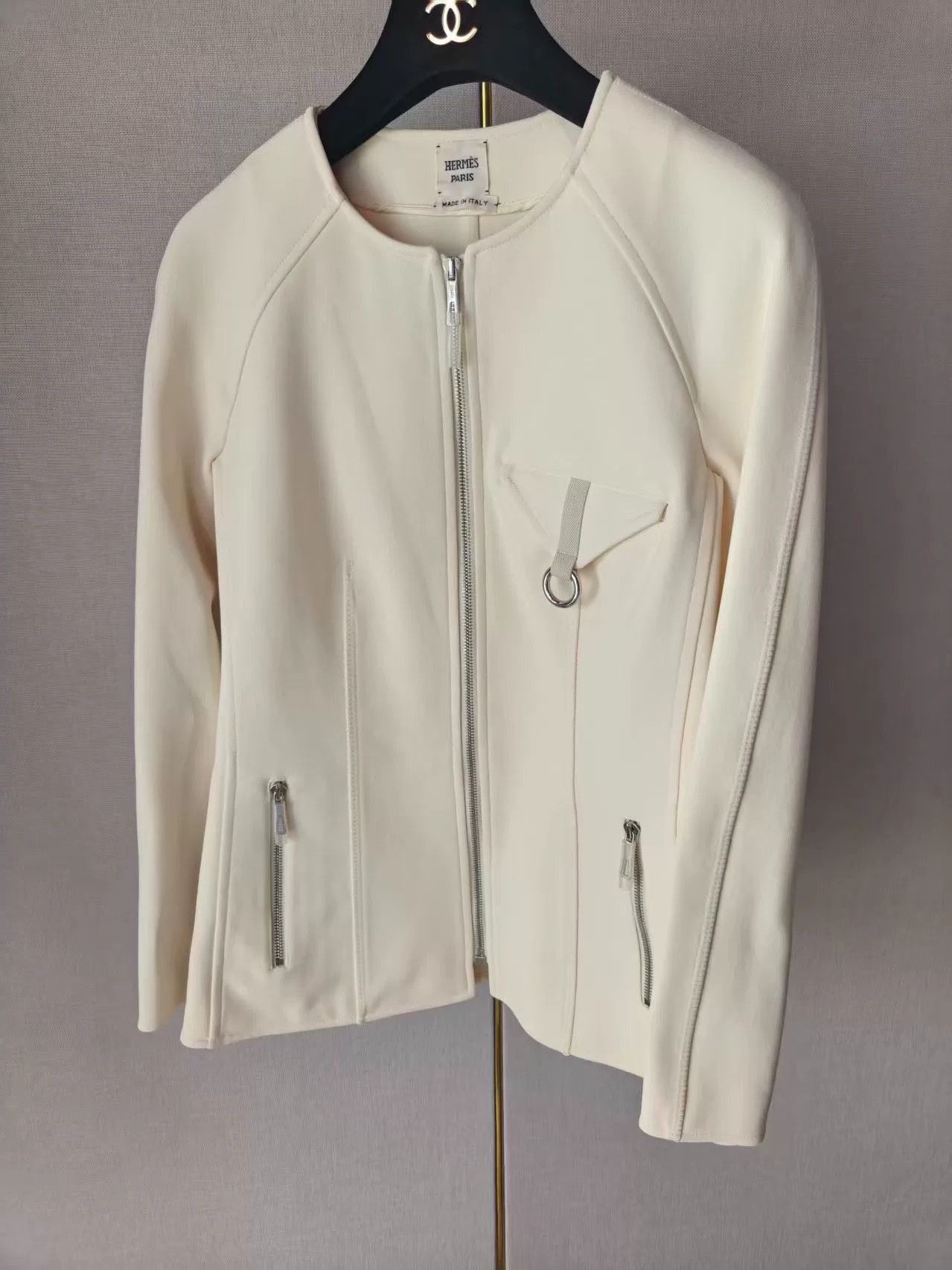 Hermes hermès stylish white outerwear jacket Size US M / EU 48-50 / 2 - 1 Thumbnail