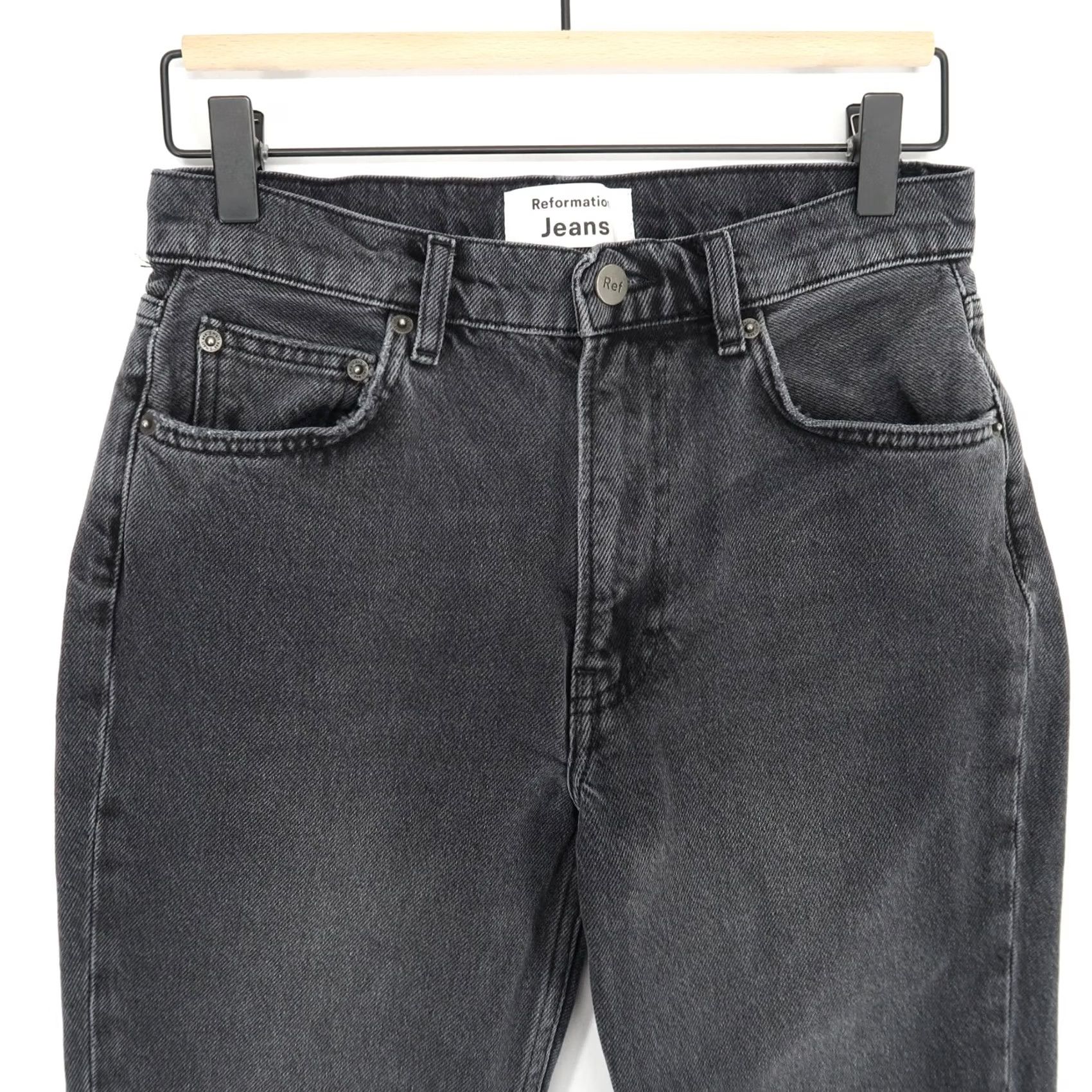 Reformation Reformation Jeans Womens 26 Monterey Washed Black Cotton Blend Denim Size 26" / US 2 / IT 38 - 3 Thumbnail