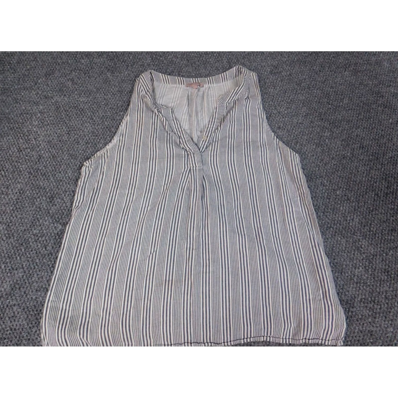 Vintage Saint Trope west Blouse Shirt Womens XL Gray Striped Dolman Sleeve Crew Neck Pullover Casual Regular Viscose Down Dog Theme Size XL / US 12-14 / IT 48-50 - 2 Thumbnail