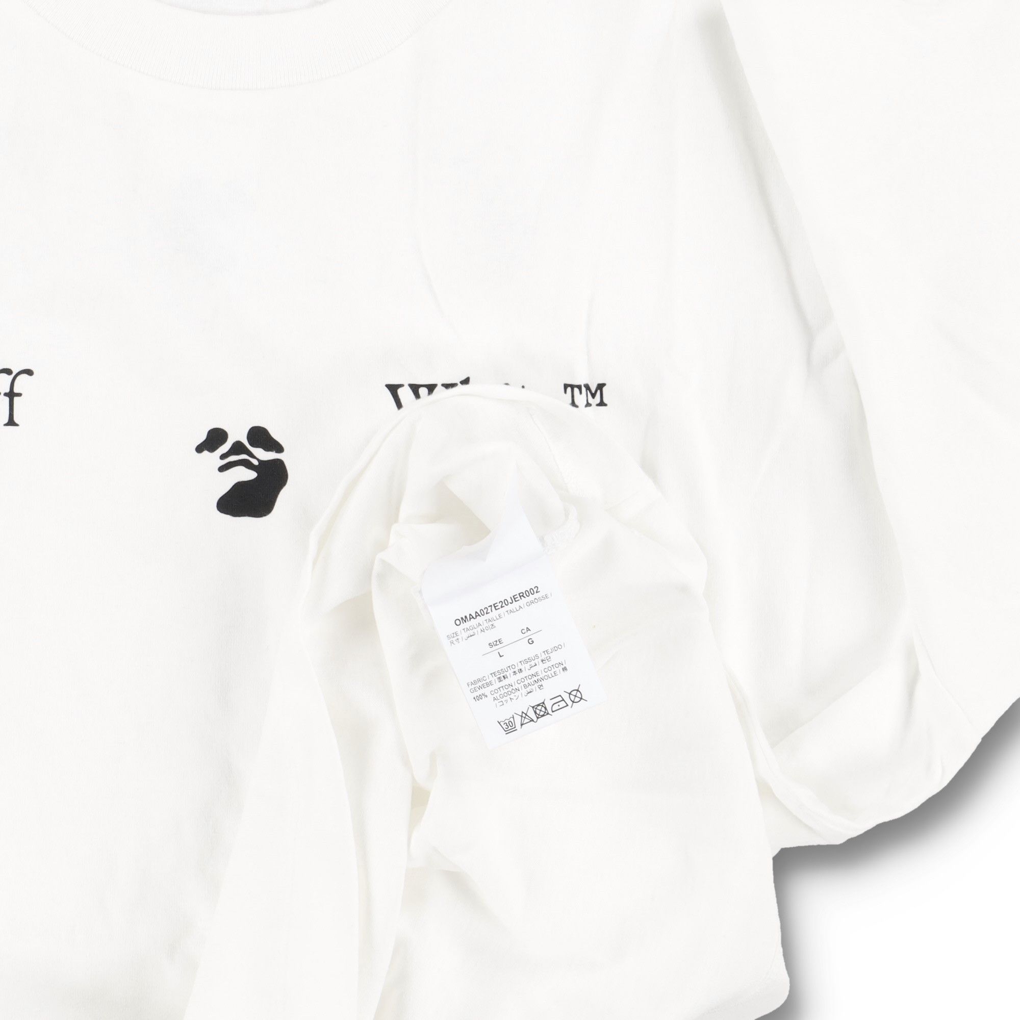 Off-White White Swimming Man Big Logo T-Shirt Size L / US 10 / IT 46 - 6 Thumbnail