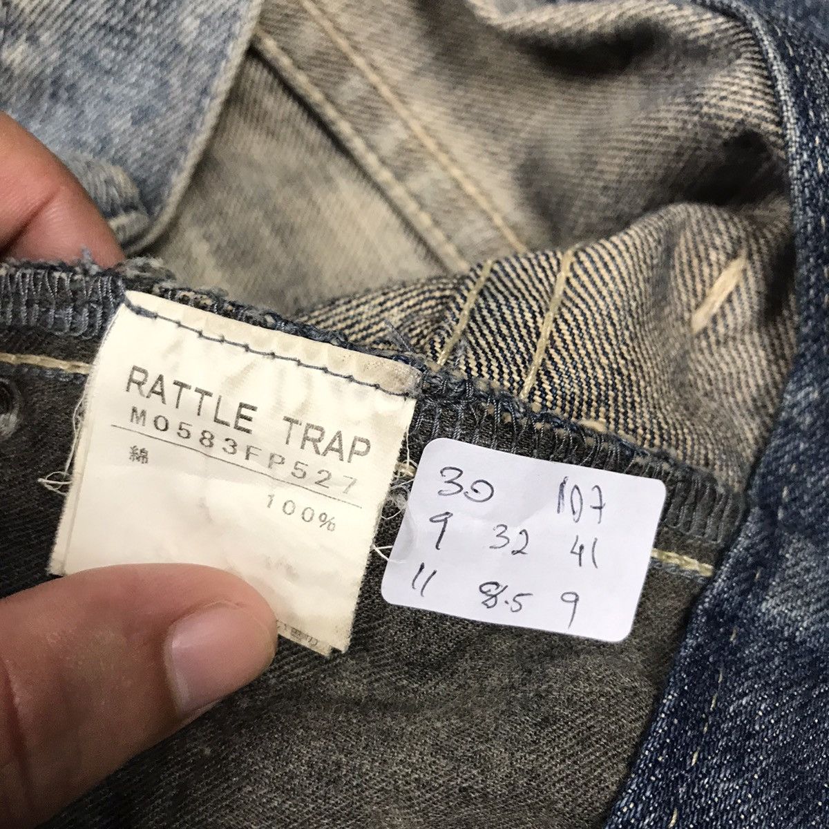 If Six Was Nine × Le Grande Bleu (L.G.B.) FALRE DENIM RATTLE TRAP BOOTCUT DISTRESSED DENIM PANTS Size US 30 / EU 46 - 18 Thumbnail