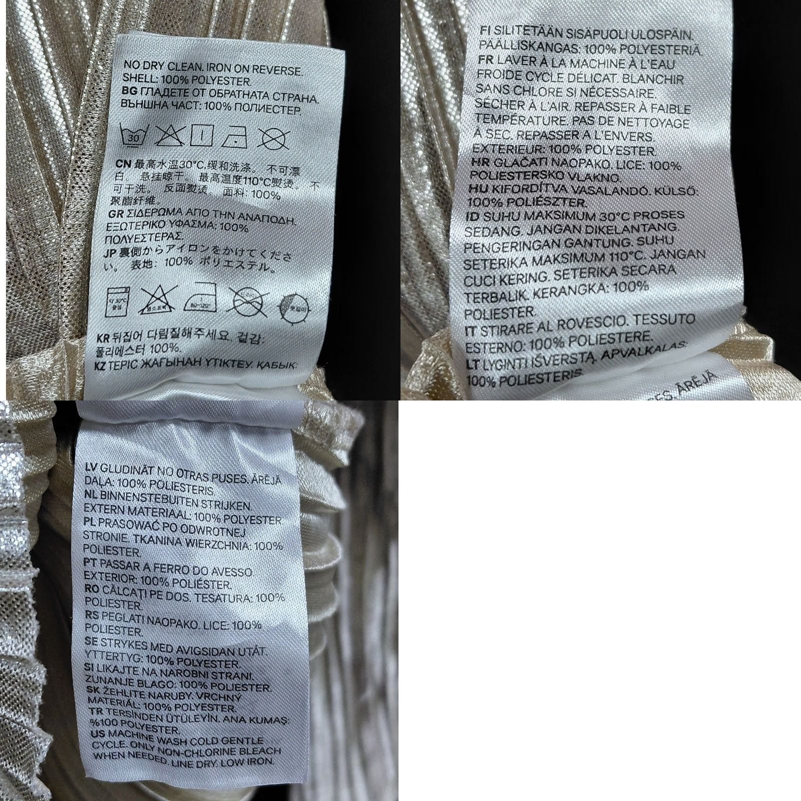 H&M H&M Metallic Long Sleeve Top Silver Solid Knit Women XS Crew Neck Pullover Blouse Size XS / US 0-2 / IT 36-38 - 8 Thumbnail