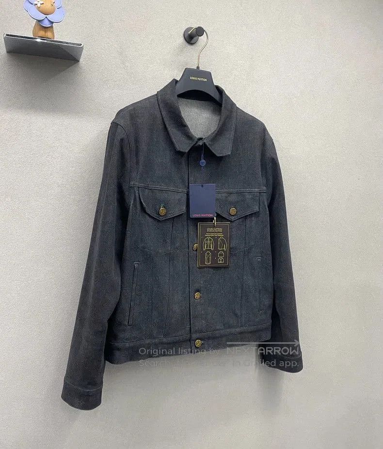 Louis Vuitton Louis Vuitton Black Gray Denim Jacket. Size US L / EU 52-54 / 3 - 3 Thumbnail