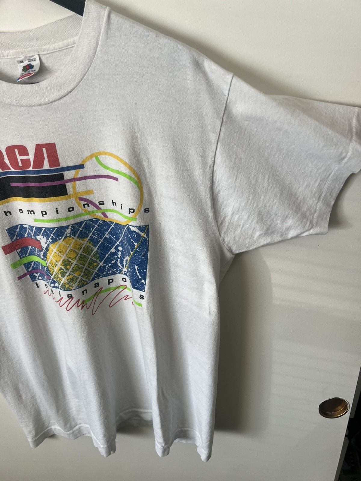 Fruit Of The Loom × Vintage Vintage sports t-shirt Size US XL / EU 56 / 4 - 2 Thumbnail