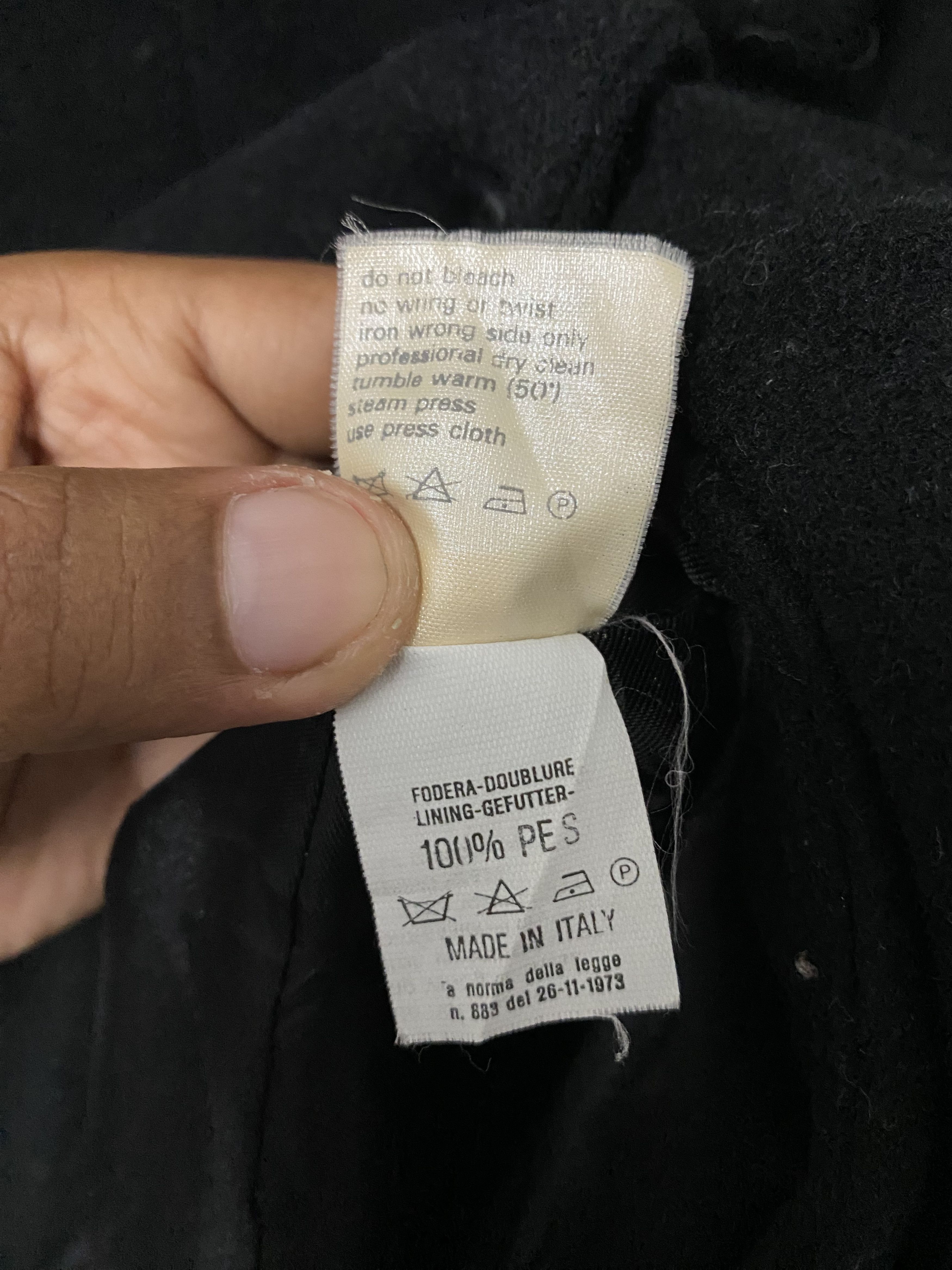 Vintage VTG Made In Italy Luxury Wool Cashmere Black Overcoat M Size M / US 6-8 / IT 42-44 - 9 Thumbnail