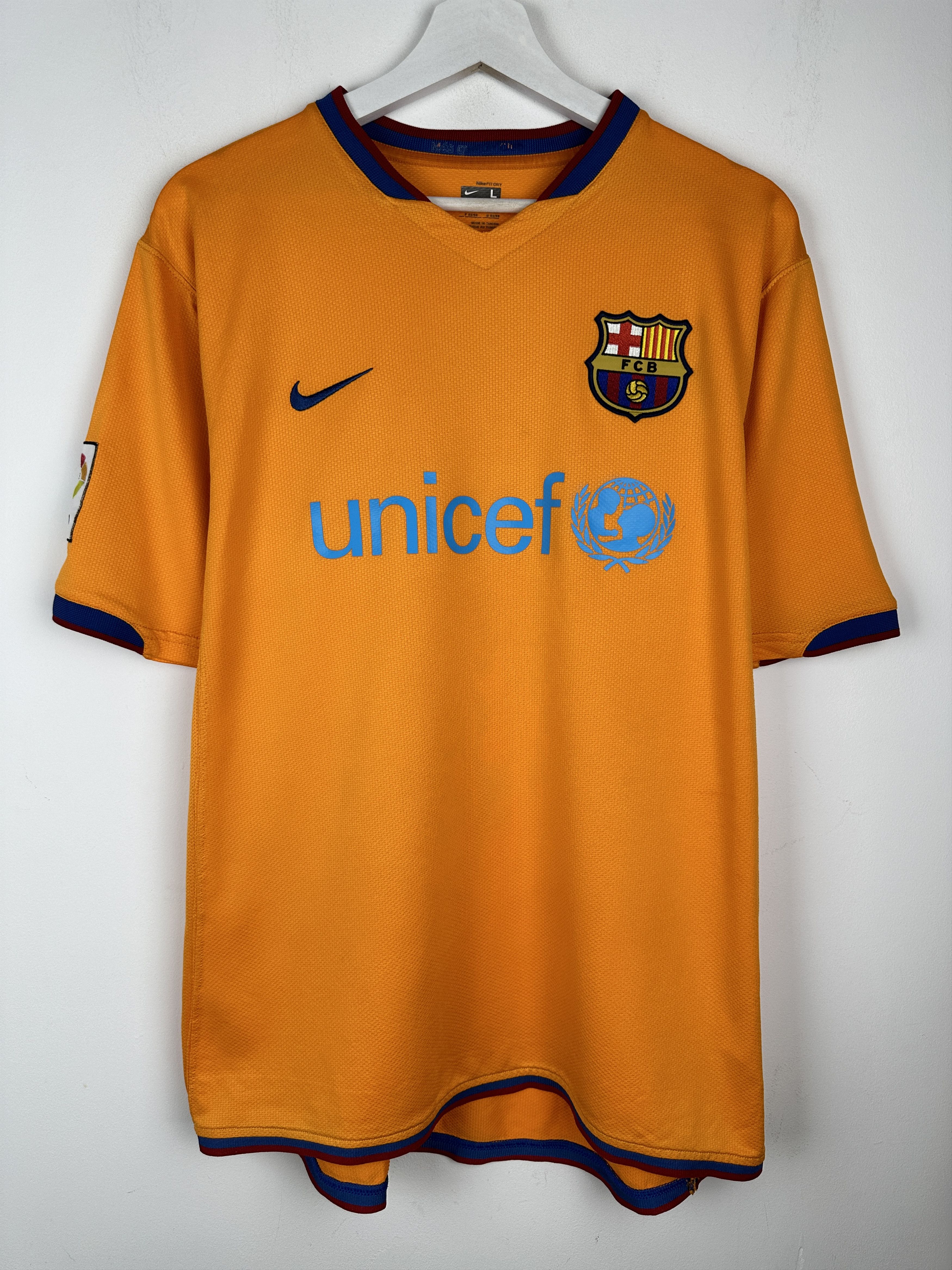 Nike Barcelona 2006 Away Soccer Jersey Football Shirt Size US L / EU 52-54 / 3 - 1 Thumbnail