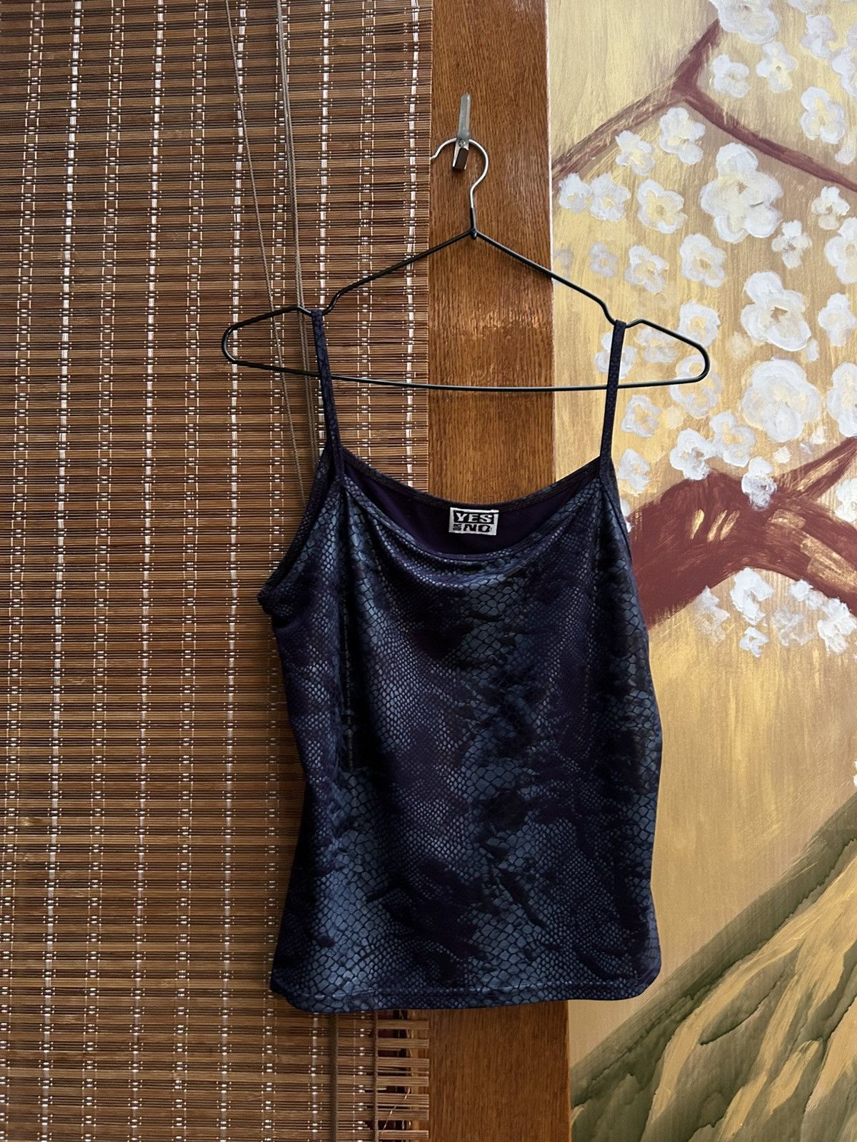 Vintage Y2K Yes Or No Snake Print Camisole Top Spaghetti Straps XS-S Size XS / US 0-2 / IT 36-38 - 3 Thumbnail