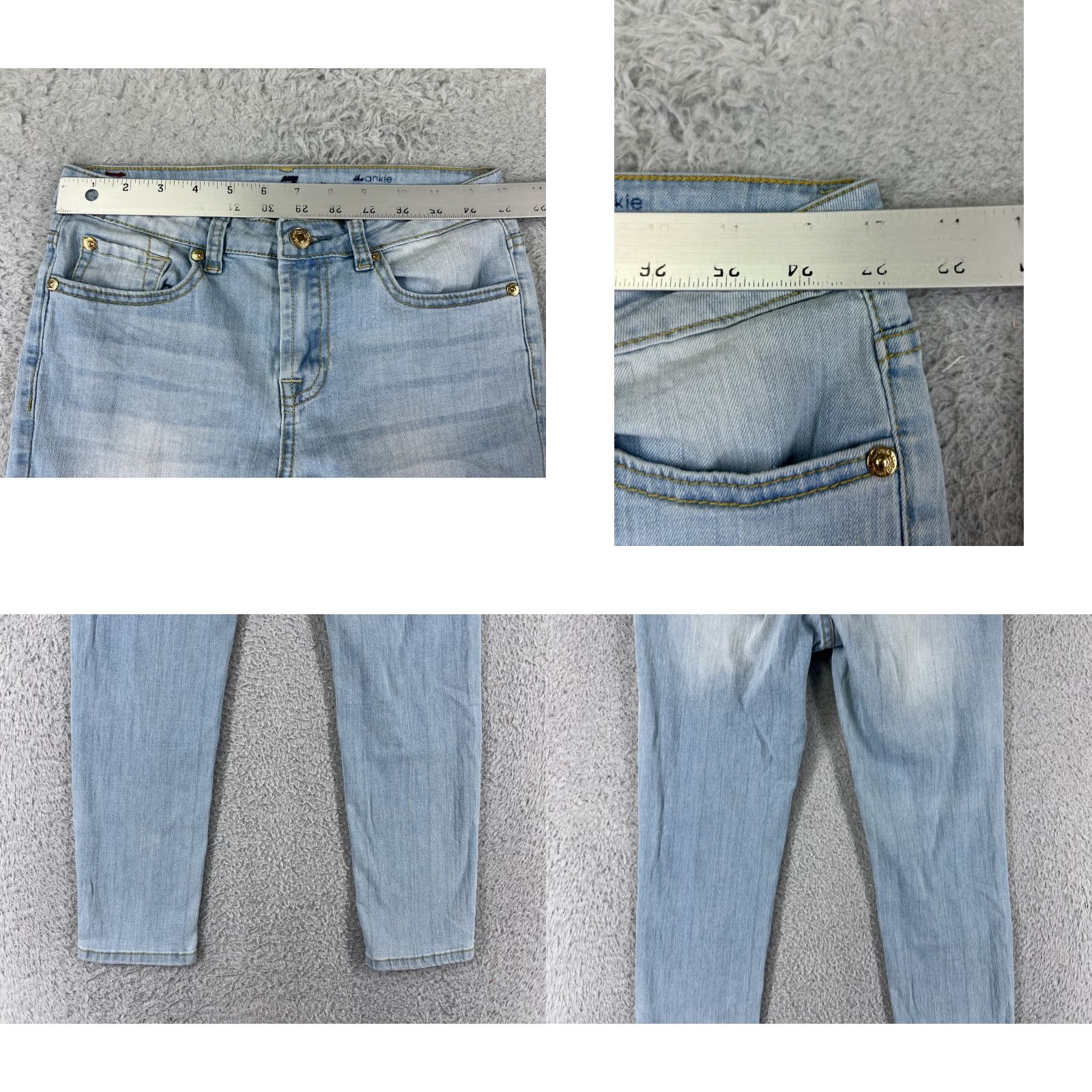 7 For All Mankind 7 For All Mankind Paxtyn Jeans Womens 14 Blue Denim Ankle Skinny Low Rise Cotton Pants Junior Size 14 Womens Blue Denim Jeans Size 36" / US 14 / IT 50 - 9 Thumbnail
