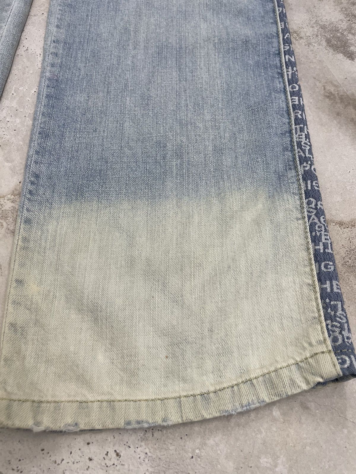 Hysteric Glamour Light Blue Mud Wash A6 Art Hysteric Style Distressed Denim Size US 30 / EU 46 - 9 Thumbnail