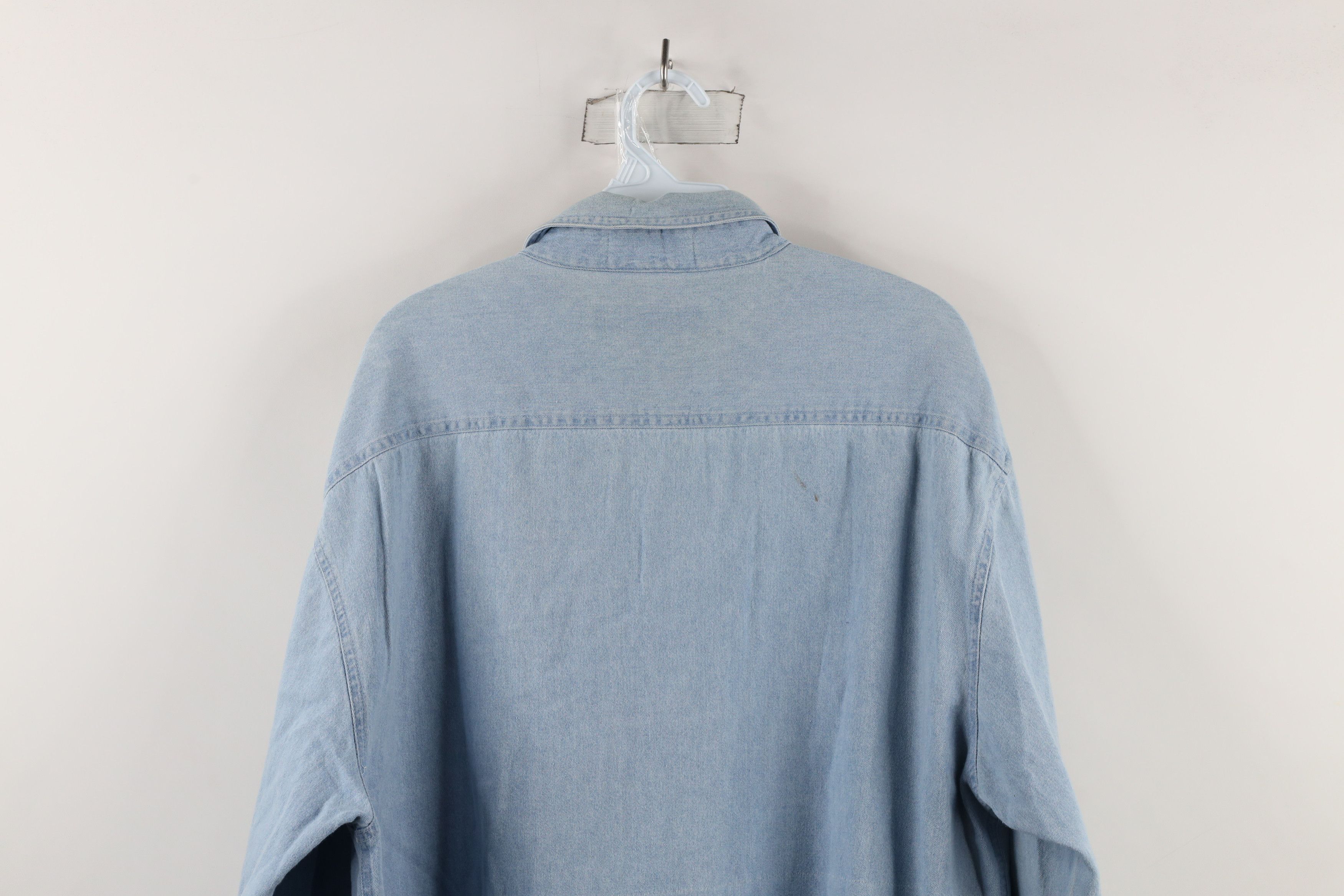 Vintage Vintage 90s Streetwear Last Frontier Denim Button Shirt Size US L / EU 52-54 / 3 - 17 Thumbnail