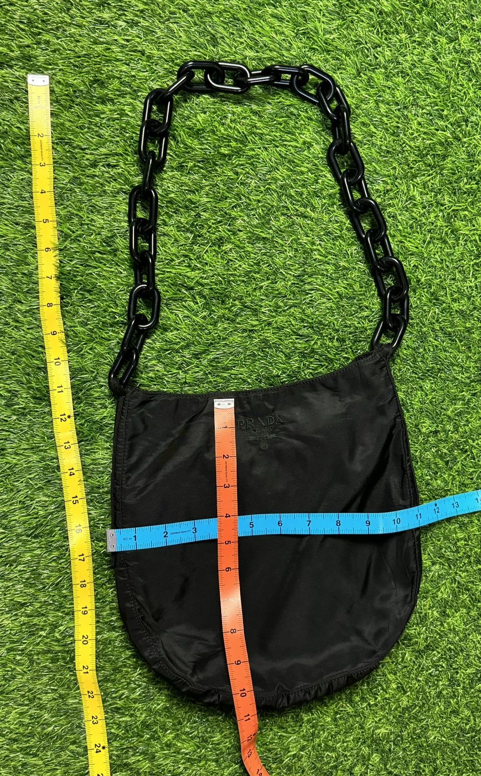 Prada prada black tessuto chain shoulder bag Size ONE SIZE - 11 Thumbnail