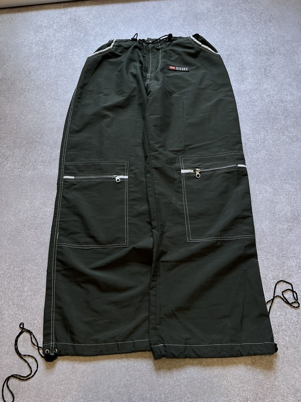 Diesel Vintage Diesel Techwear Cargo Pants with Pockets Drawstrings Size US 32 / EU 48 - 3 Thumbnail