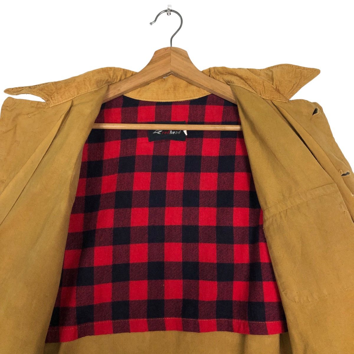Japanese Brand 🔥Vtg Chore Duck Canvas Chore Jacket Redhead Punk Tartan Size US XL / EU 56 / 4 - 12 Thumbnail