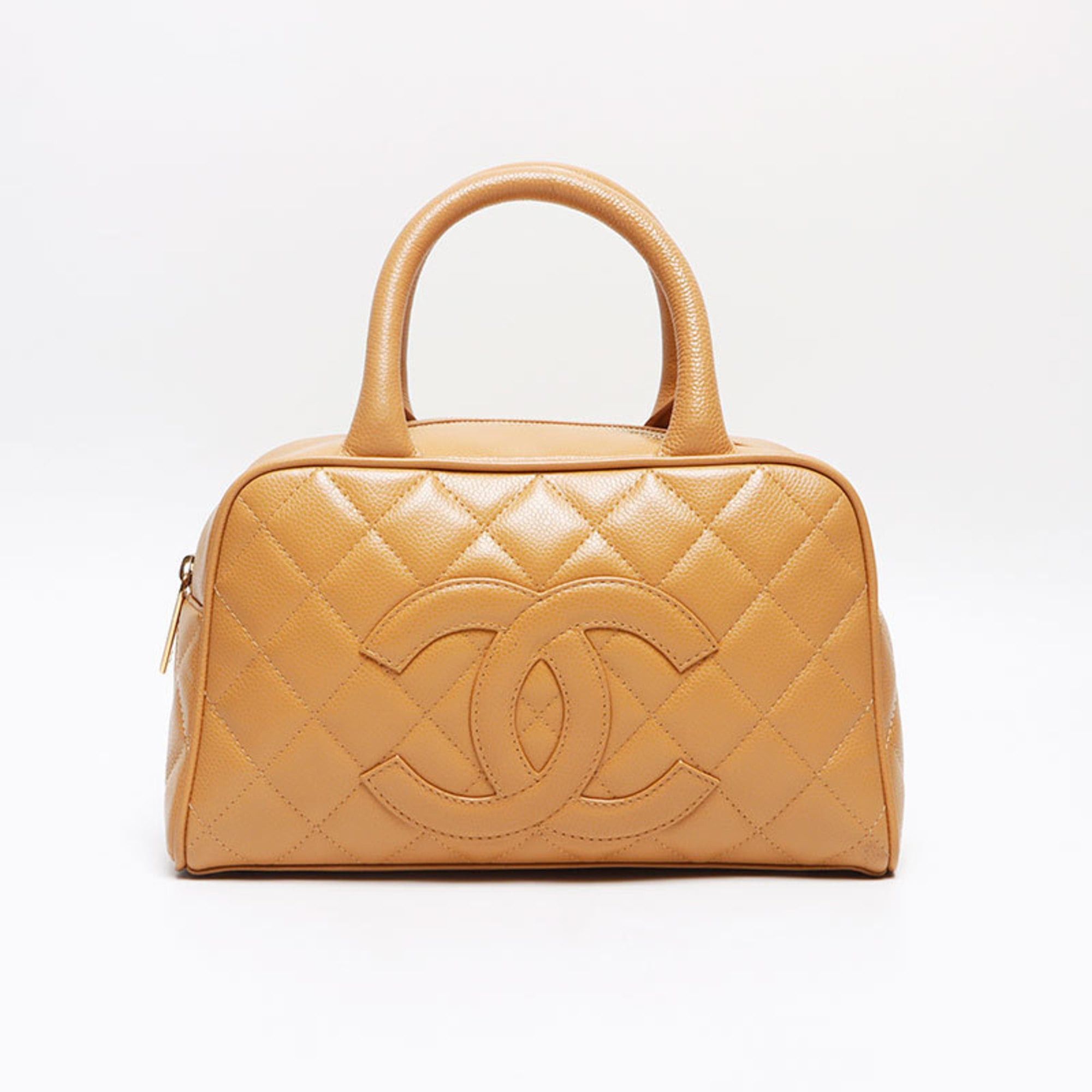 Chanel CHANEL Caviar Skin Coco Mark Mini Boston Bag, Brown, WS13438 Size ONE SIZE - 1 Thumbnail