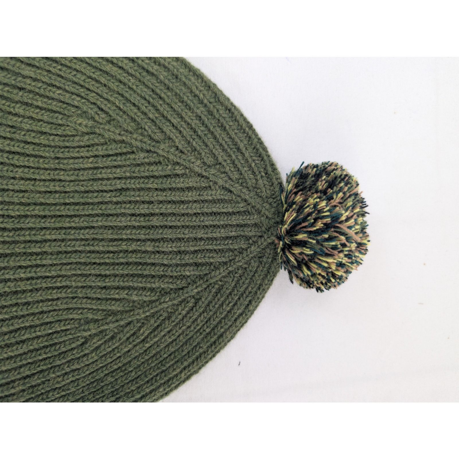 Bode o1rshd1 Size: OS / 100% Virgin Wool Beanie Cap / Hat Green Size ONE SIZE - 5 Thumbnail