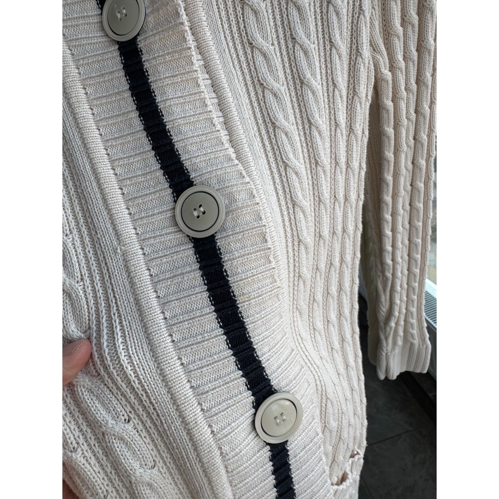 Lacoste VTG Lacoste Beige Cable Knit Buttons Dress Size M / US 6-8 / IT 42-44 - 9 Thumbnail