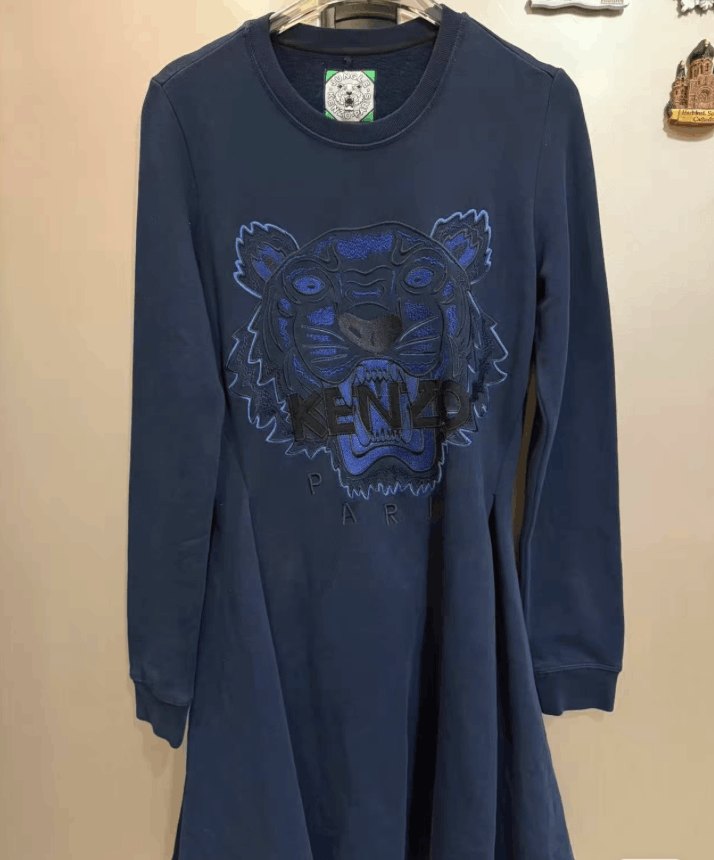 Kenzo KENZO Genuine Tiger Embroidered Sweatshirt Dress K31 Size S / US 4 / IT 40 - 1 Thumbnail