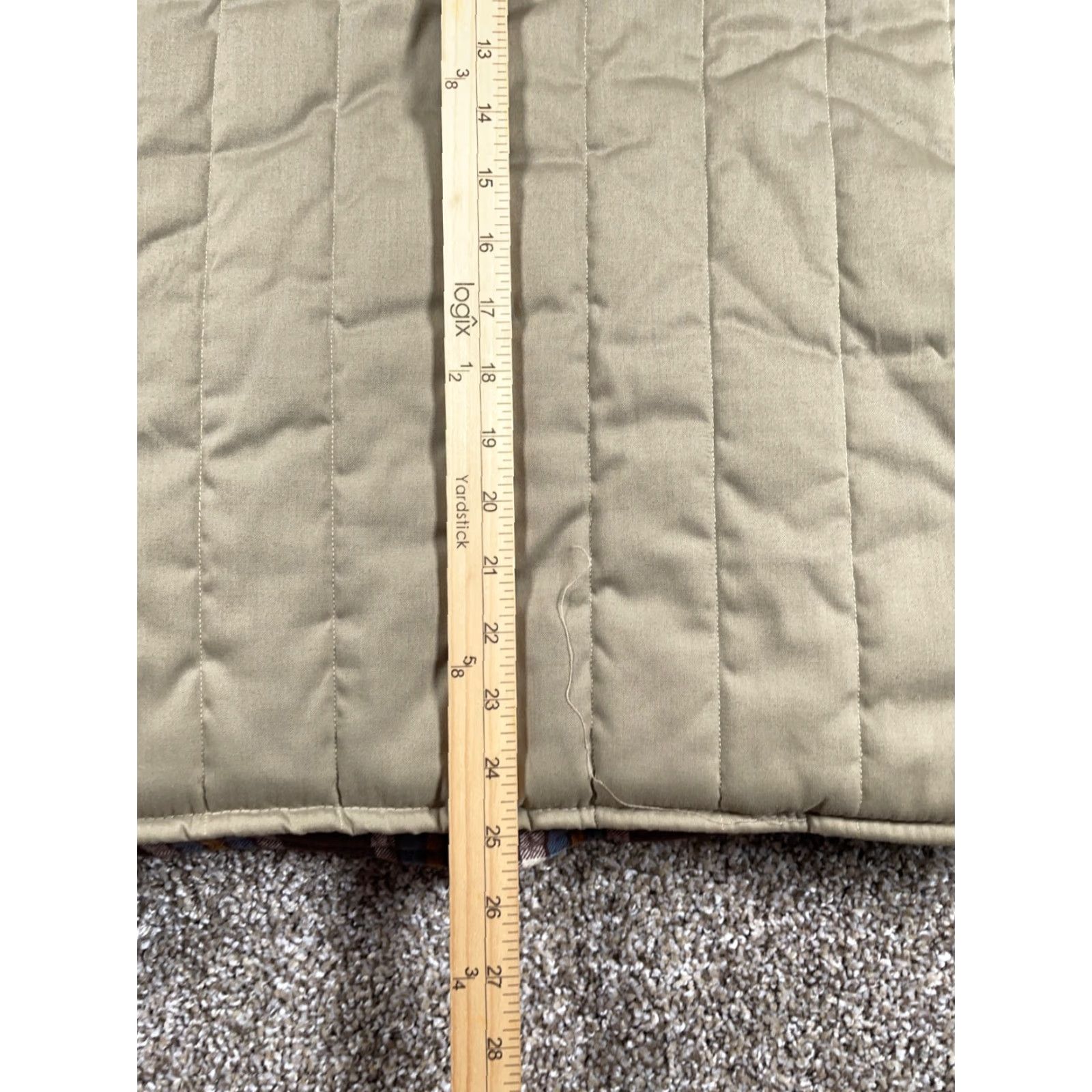 Vintage Vintage 80s Western Puffer Vest Shirt Mens Medium Beige Brown Flannel Lined USA Made Tag Size US M / EU 48-50 / 2 - 7 Thumbnail
