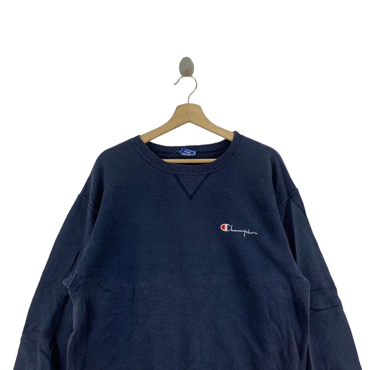 Champion Vintage 90’ CHAMPION Made In USA Script Logo Blue Size M / US 6-8 / IT 42-44 - 5 Thumbnail