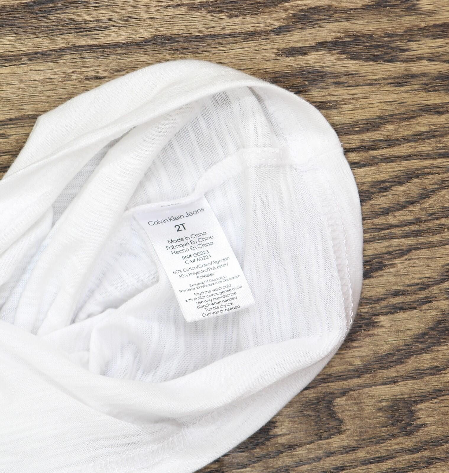 Other Calvin Klein Jeans Toddler T-shirt Tee Cksii69d-999 White 2t Size US XXS / EU 40 - 5 Thumbnail