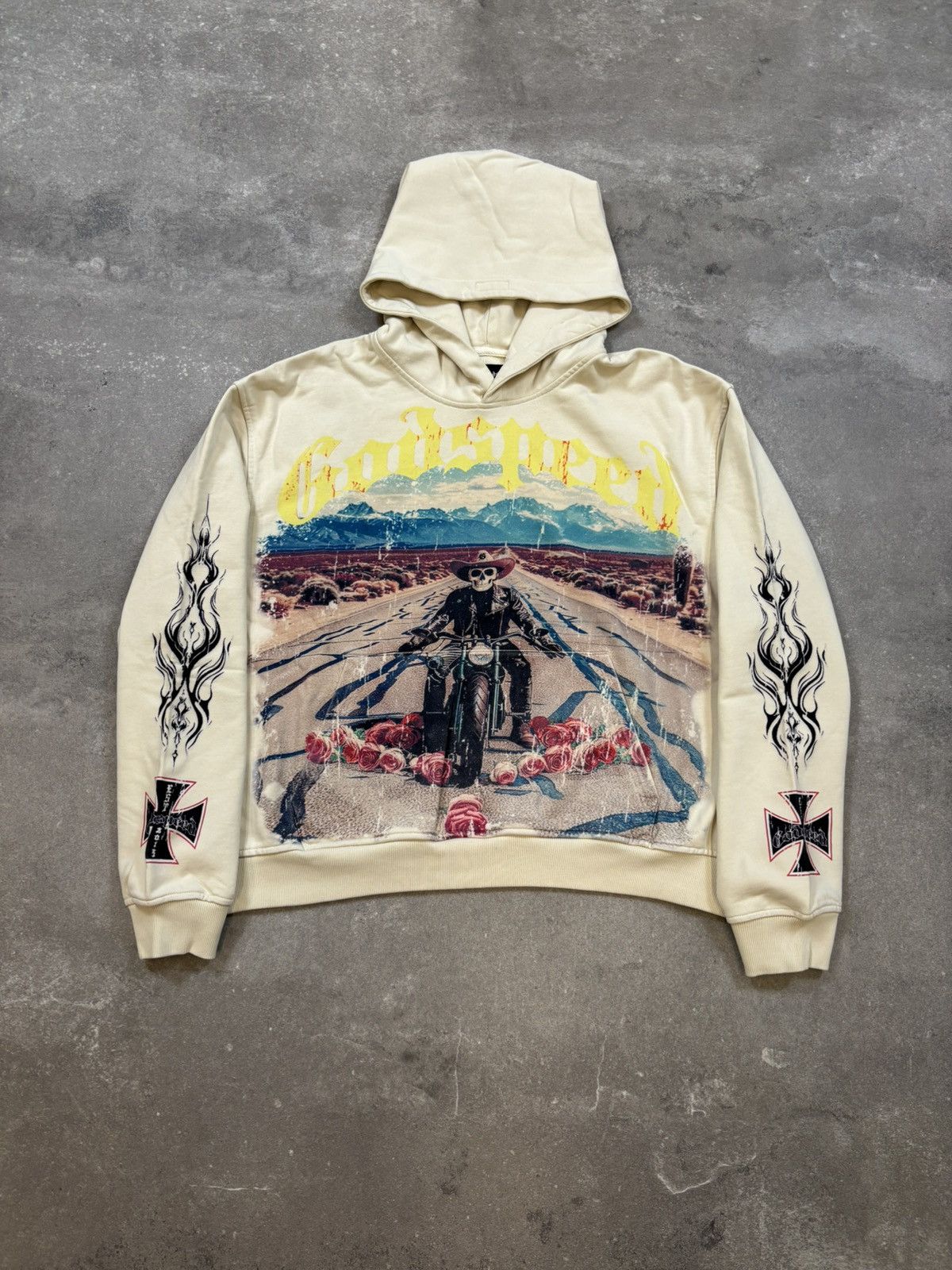 Godspeed Long Lonely Road Hoodie Bone
