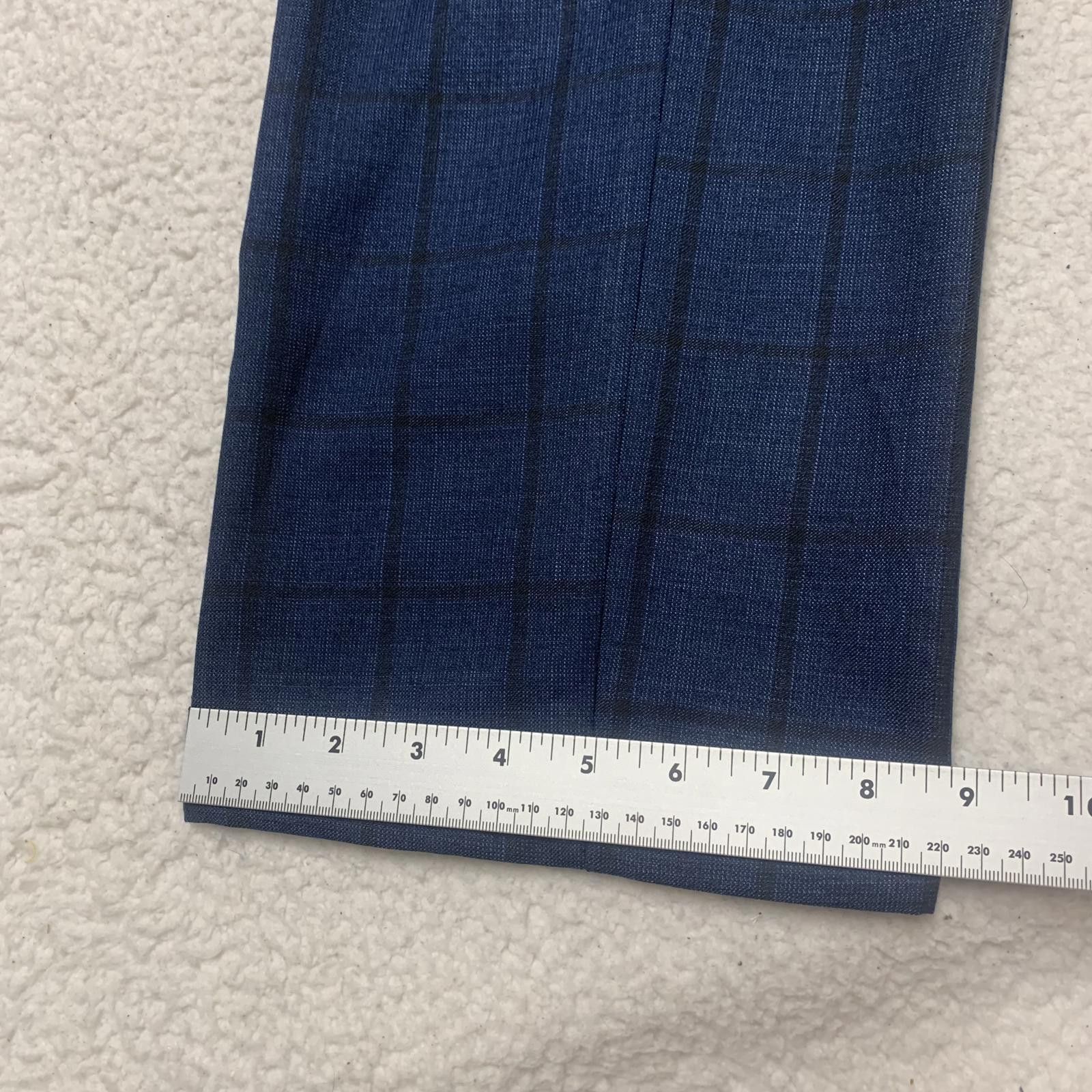 Other Alberto Cardinali Men's 42R x 30.5L Navy Plaid Pants Size 50R - 9 Thumbnail
