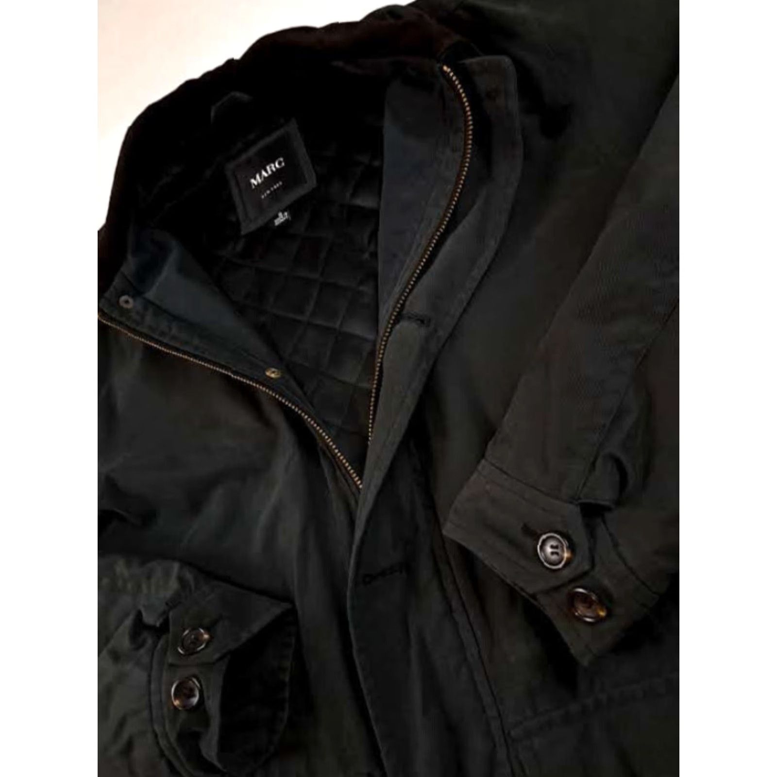 Vintage Marc New York Coat Nylon Quilted Insulated Barn Style Coat Dark Green Small Men Regular Size US S / EU 44-46 / 1 - 3 Thumbnail